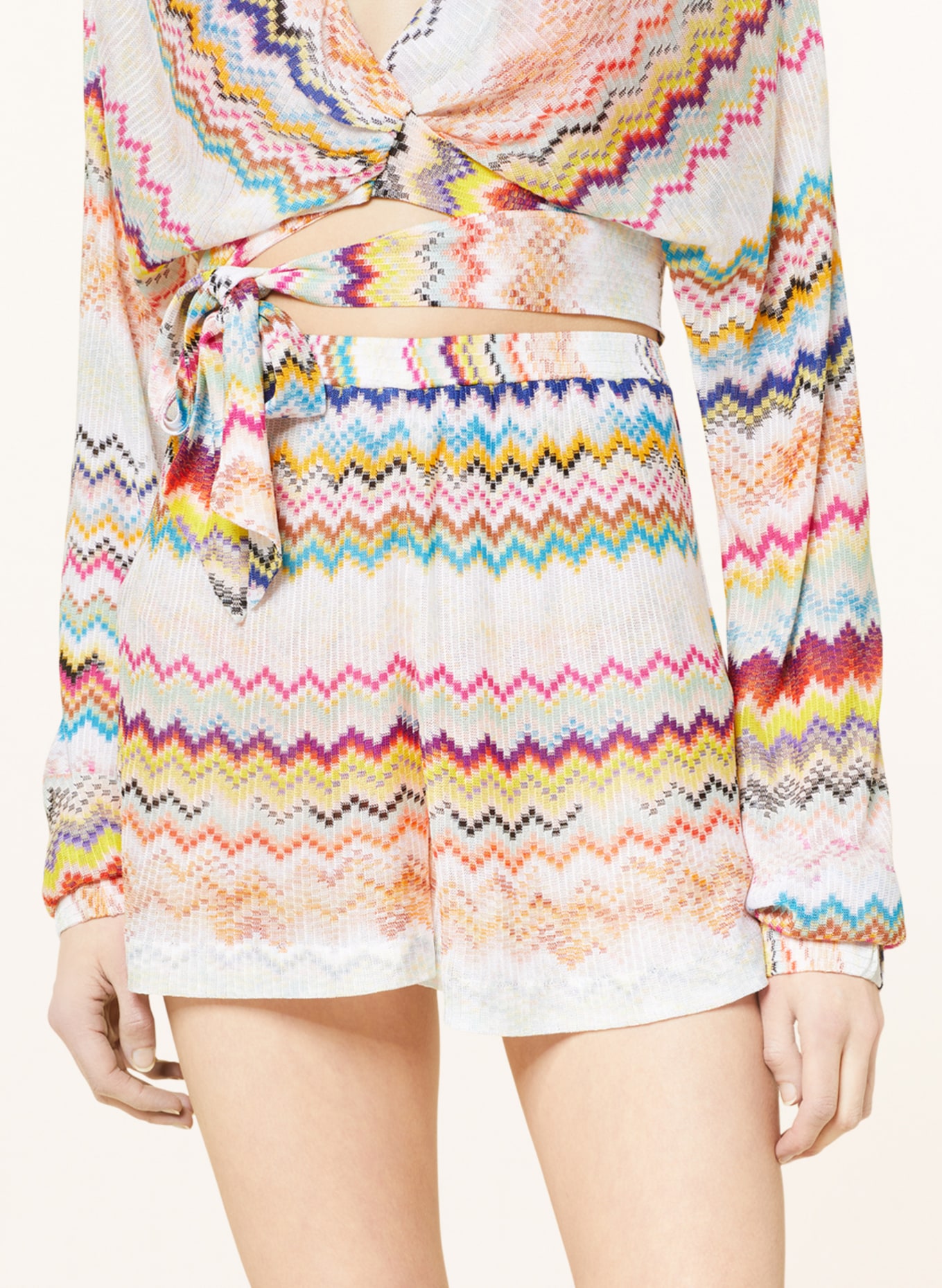 MISSONI Knit shorts, Color: CREAM/ FUCHSIA/ YELLOW (Image 5)