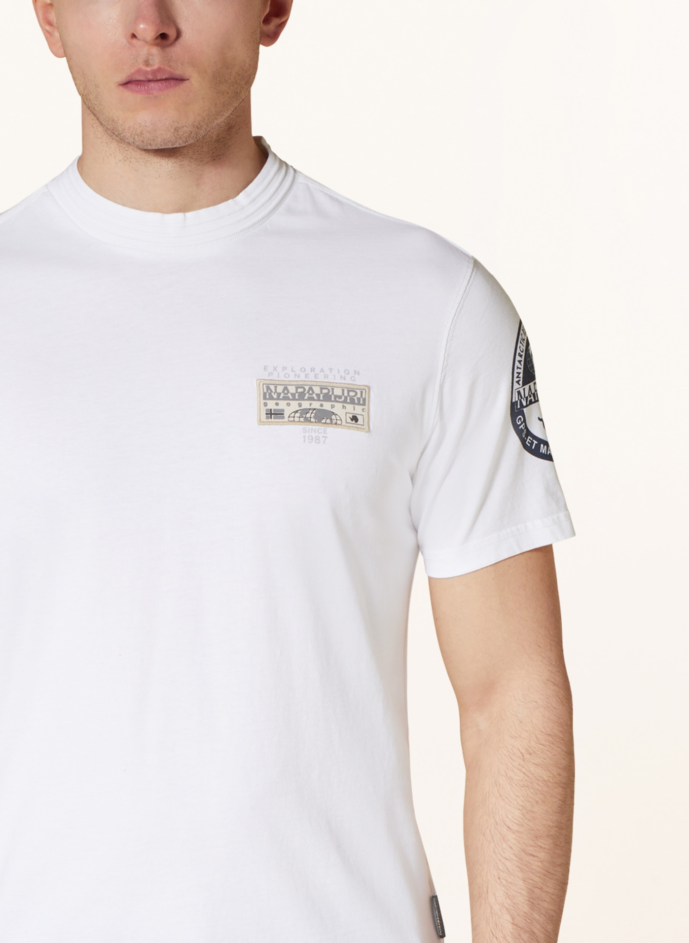 NAPAPIJRI T-shirt S-AMUNDSEN, Color: WHITE (Image 4)