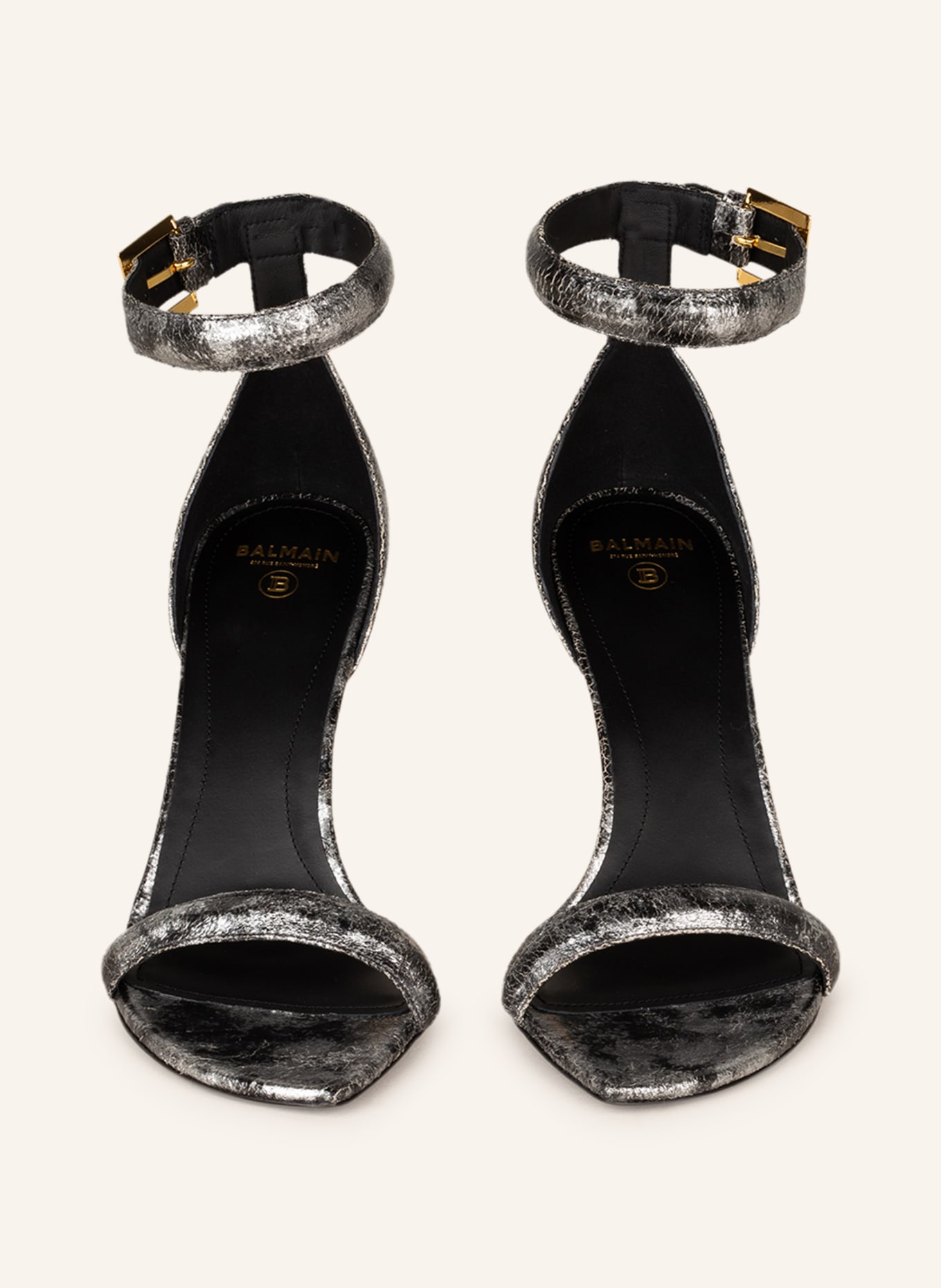 BALMAIN Sandals MONETA, Color: BLACK/ GRAY (Image 3)