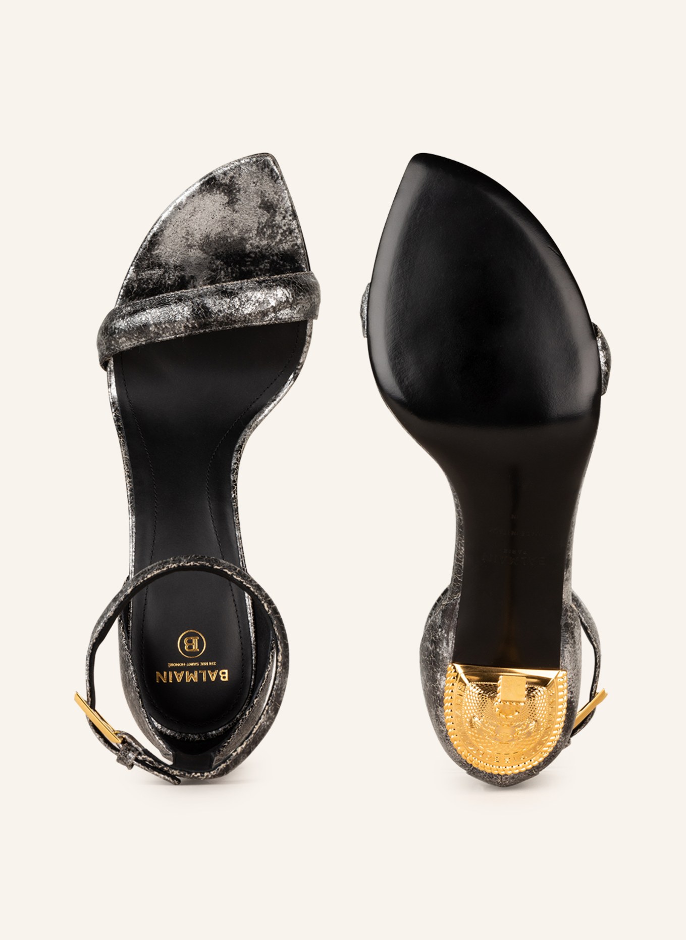 BALMAIN Sandals MONETA, Color: BLACK/ GRAY (Image 5)