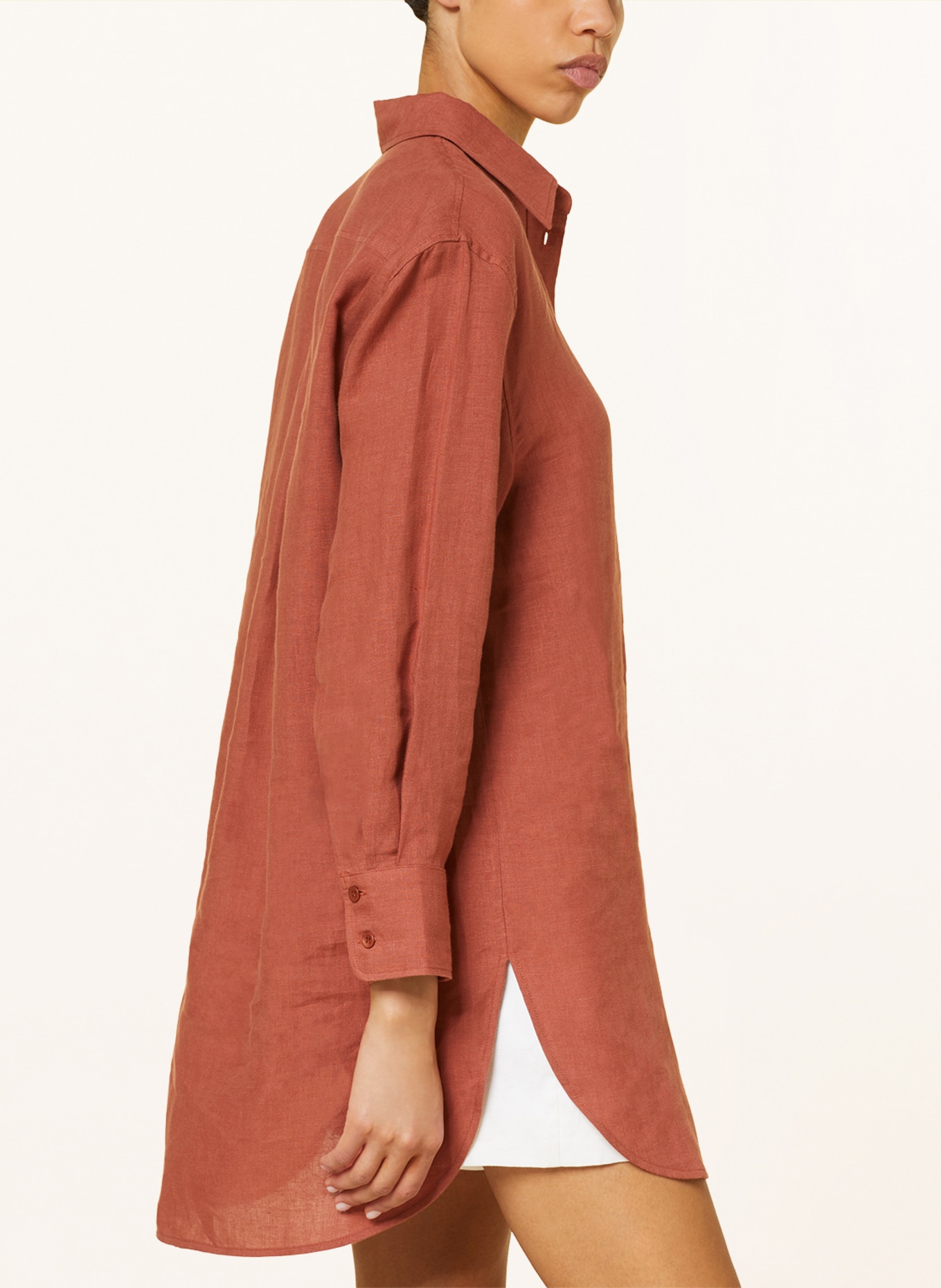 ERES Nightgown MIGNONNETTE made of linen, Color: DARK ORANGE (Image 4)