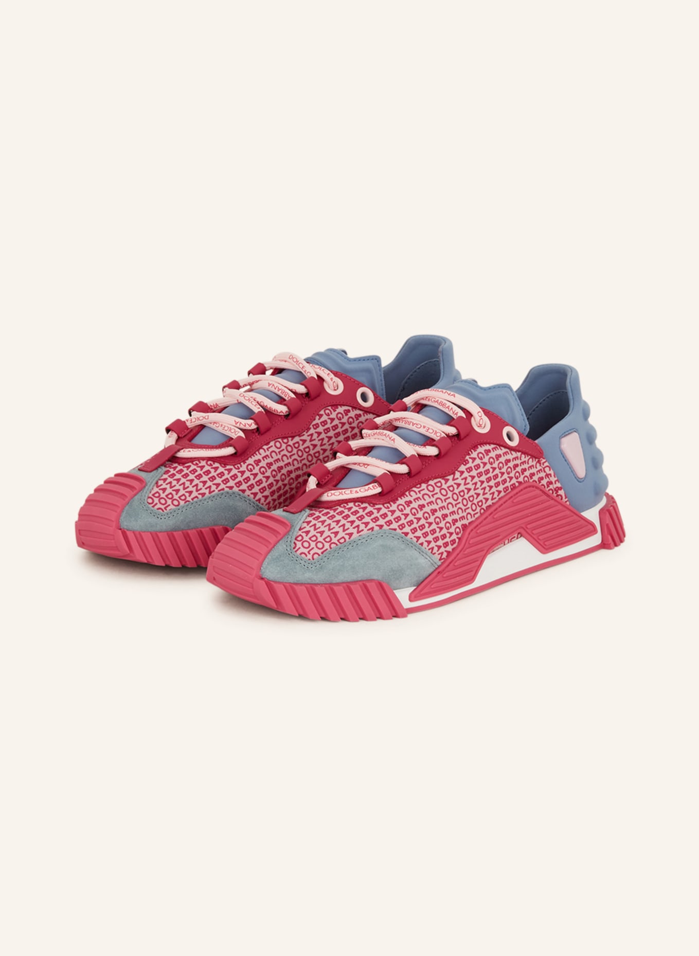DOLCE & GABBANA Sneakers CROSTA, Color: PINK/ BLUE GRAY/ GRAY (Image 1)