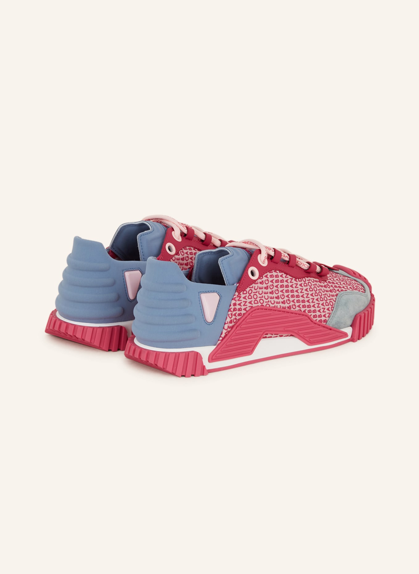 DOLCE & GABBANA Sneakers CROSTA, Color: PINK/ BLUE GRAY/ GRAY (Image 2)