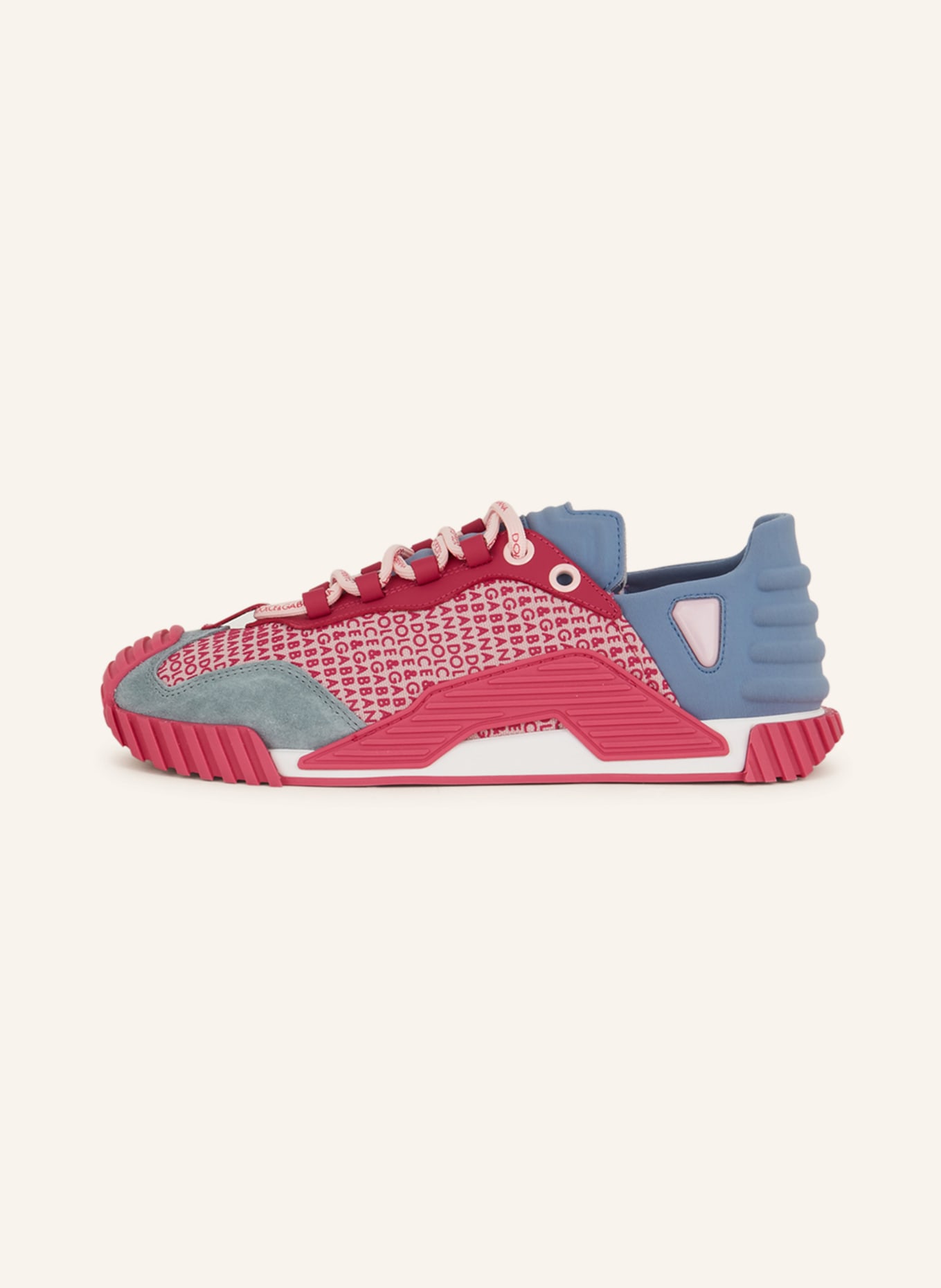 DOLCE & GABBANA Sneakers CROSTA, Color: PINK/ BLUE GRAY/ GRAY (Image 4)