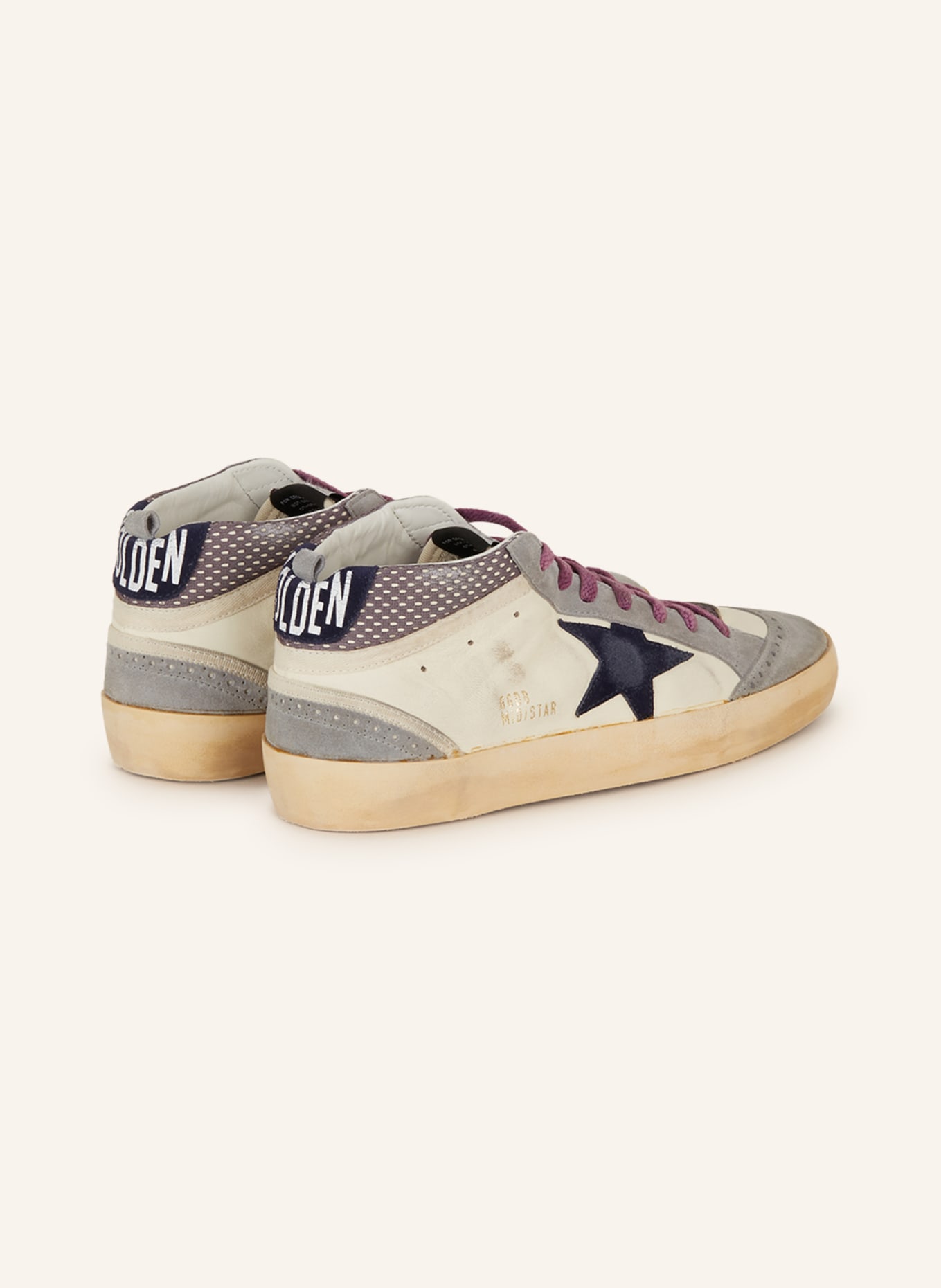 GOLDEN GOOSE Hightop-Sneaker MID STAR, Farbe: CREME/ DUNKELBLAU/ HELLGRAU (Bild 2)