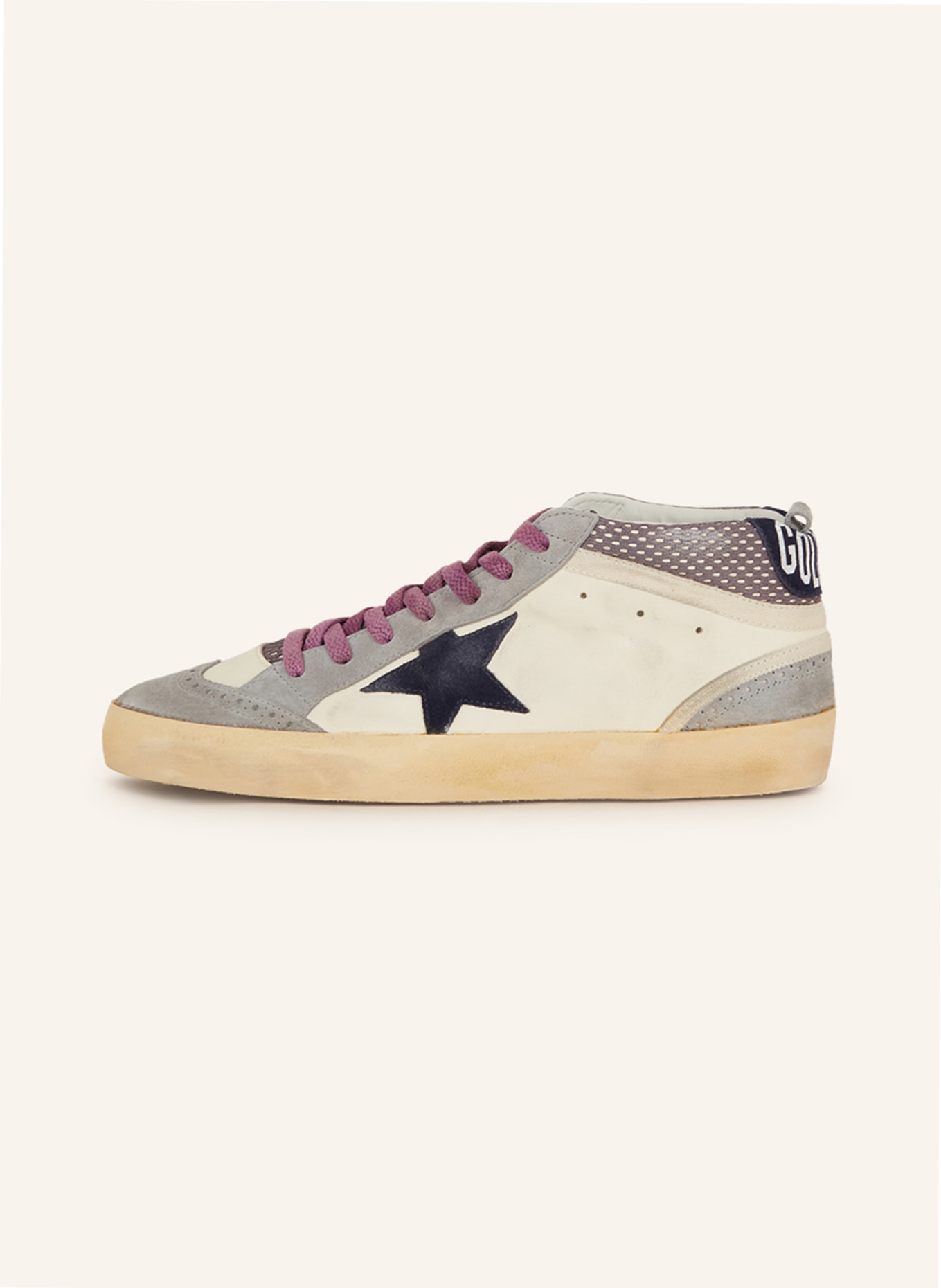 GOLDEN GOOSE Hightop-Sneaker MID STAR, Farbe: CREME/ DUNKELBLAU/ HELLGRAU (Bild 4)