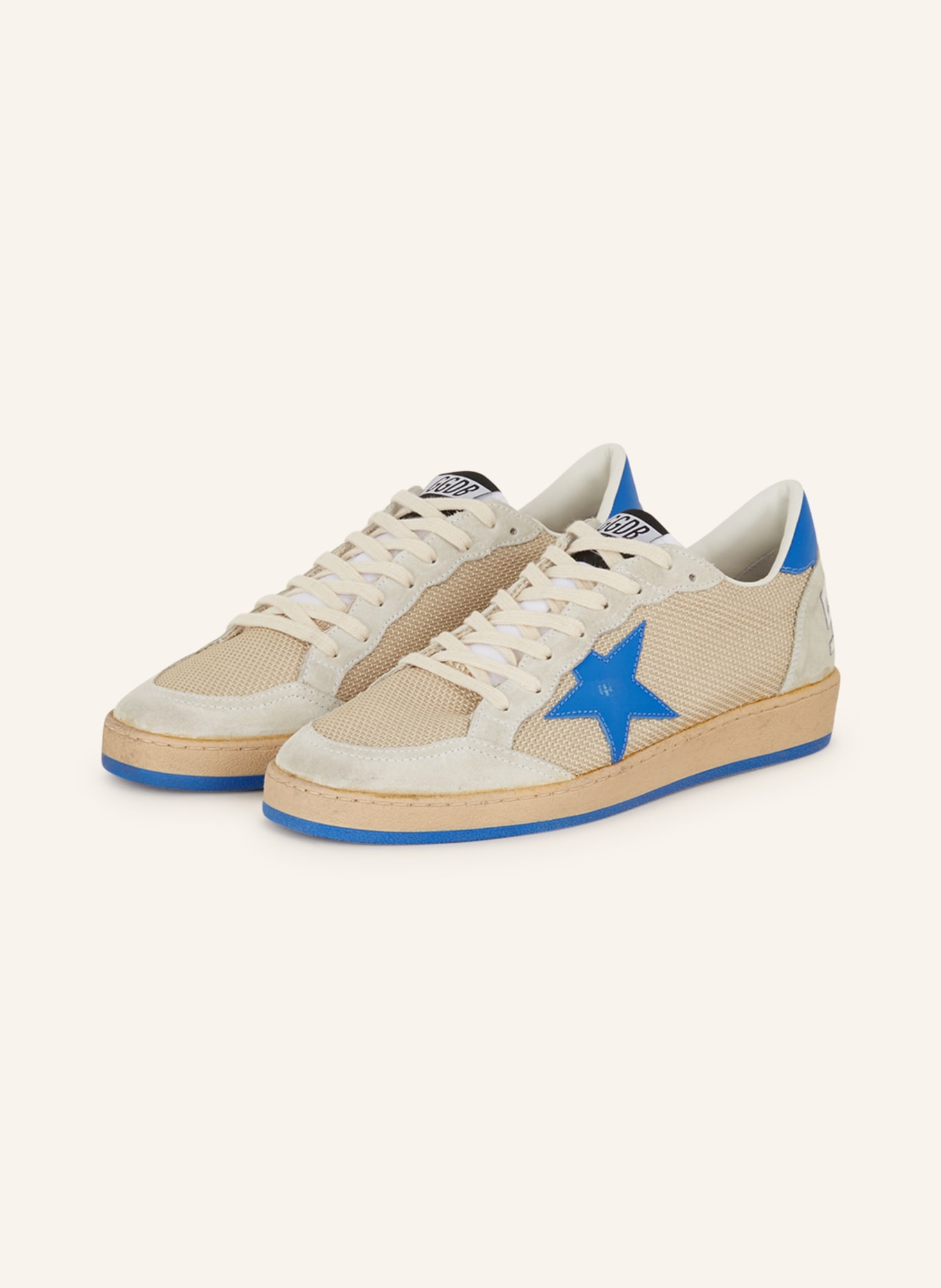 GOLDEN GOOSE Sneakers BALL STAR, Color: LIGHT GRAY/ BLUE (Image 1)