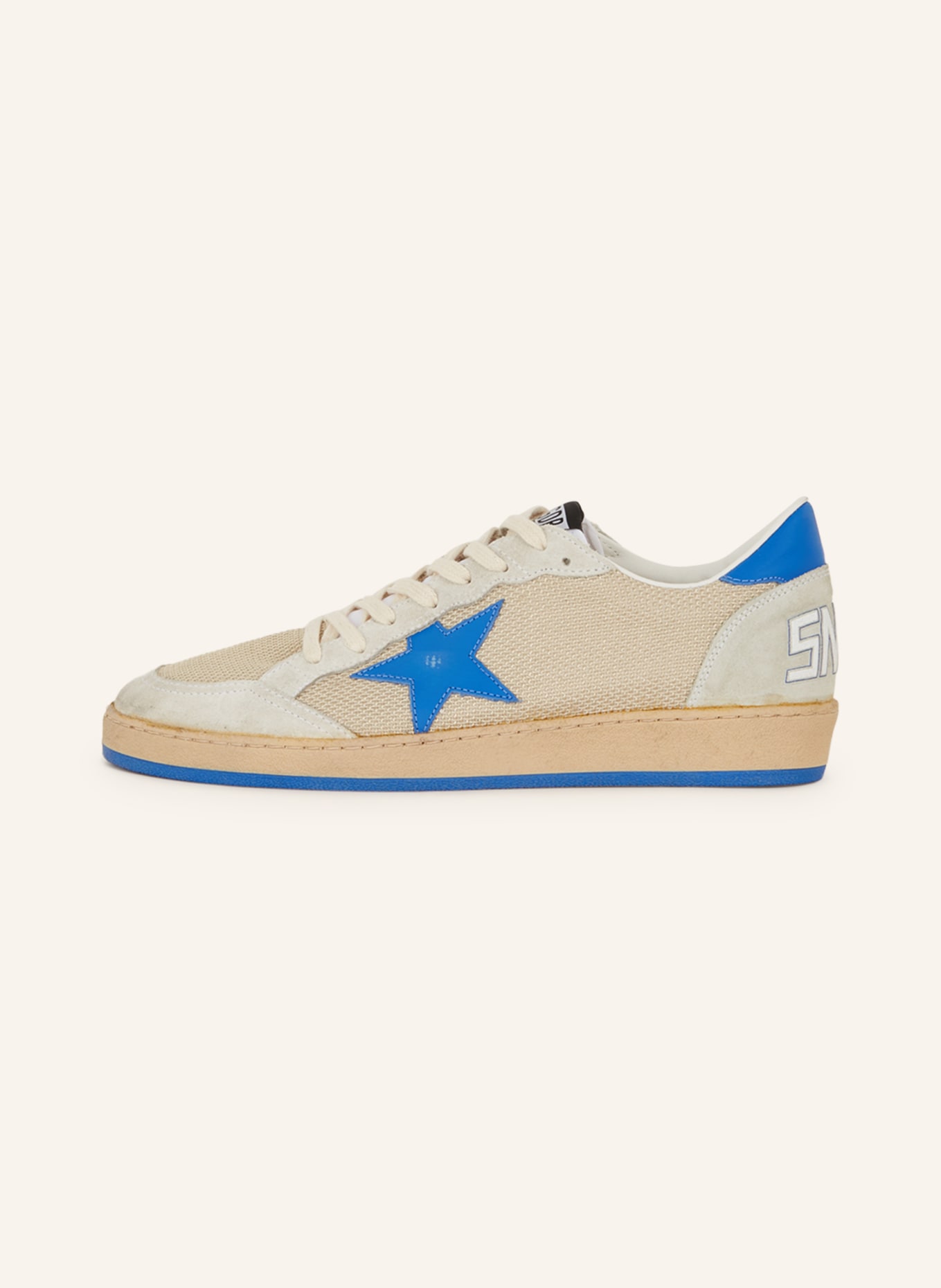 GOLDEN GOOSE Sneakers BALL STAR, Color: LIGHT GRAY/ BLUE (Image 4)