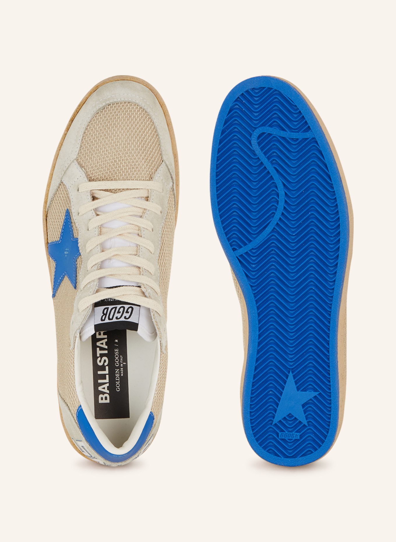 GOLDEN GOOSE Sneakers BALL STAR, Color: LIGHT GRAY/ BLUE (Image 5)