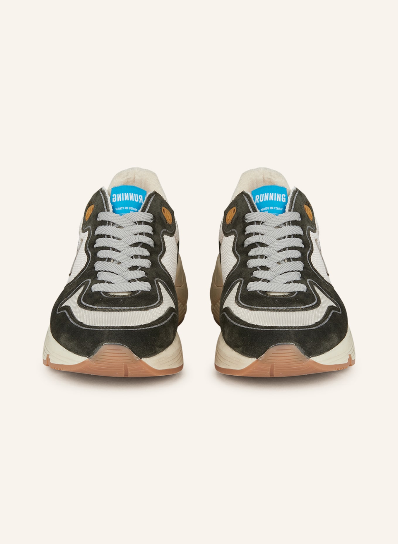 GOLDEN GOOSE Sneaker RUNNING SOLE, Farbe: CREME/ DUNKELGRÜN (Bild 3)