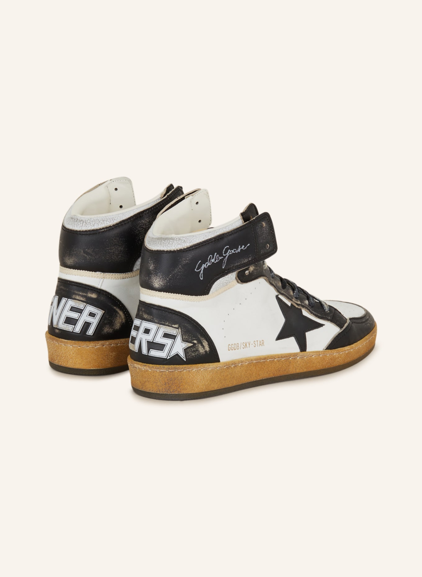 GOLDEN GOOSE High-top sneakers SKY STAR, Color: WHITE/ BLACK (Image 2)