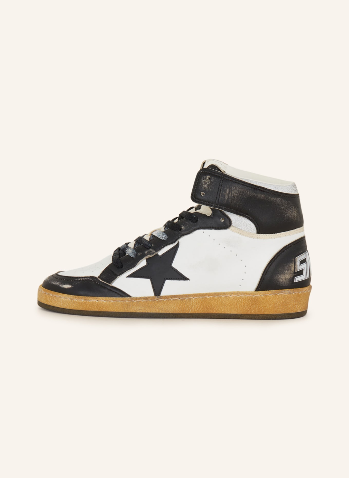 GOLDEN GOOSE High-top sneakers SKY STAR, Color: WHITE/ BLACK (Image 4)