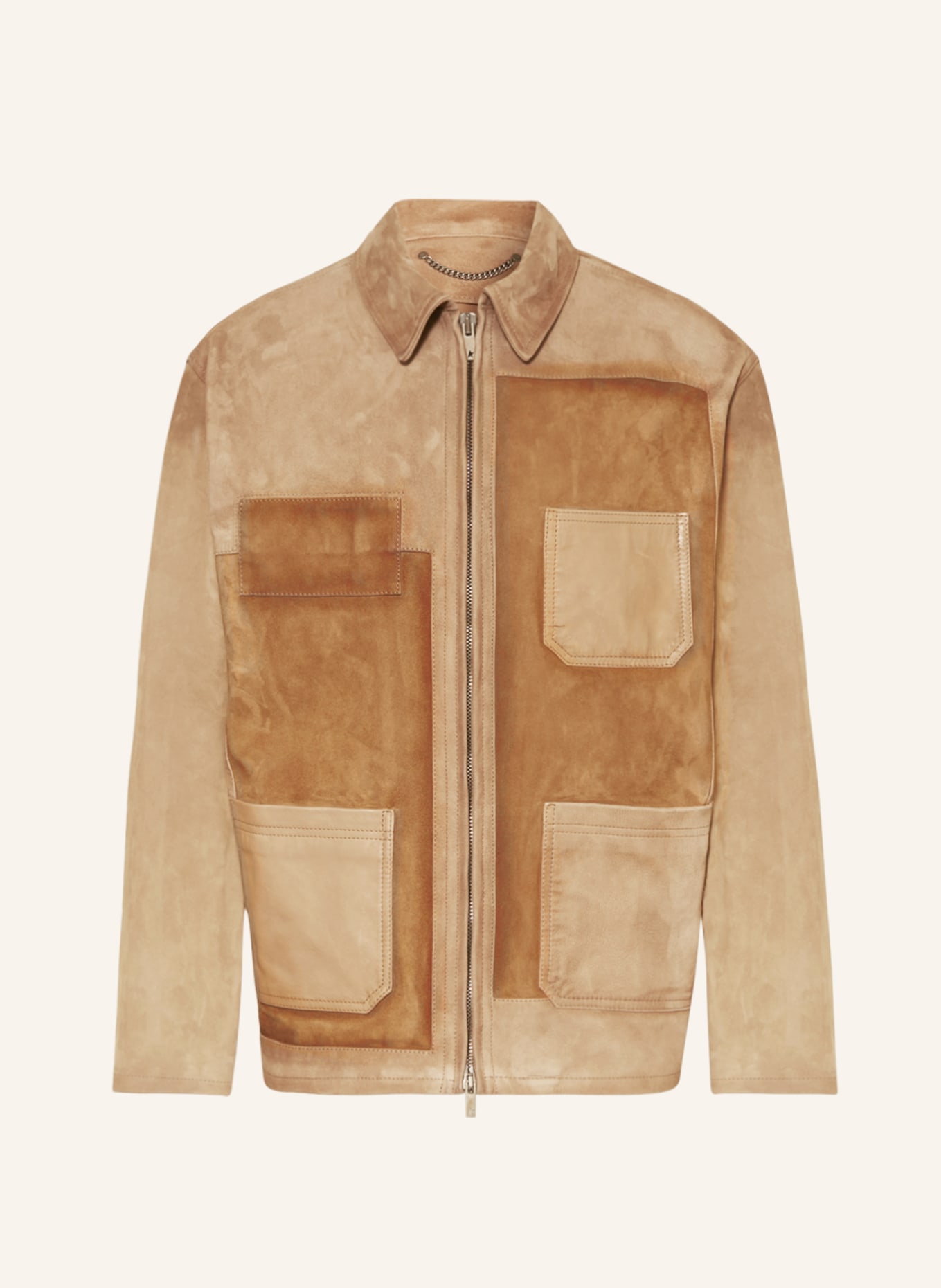 GOLDEN GOOSE Leather jacket, Color: LIGHT BROWN (Image 1)