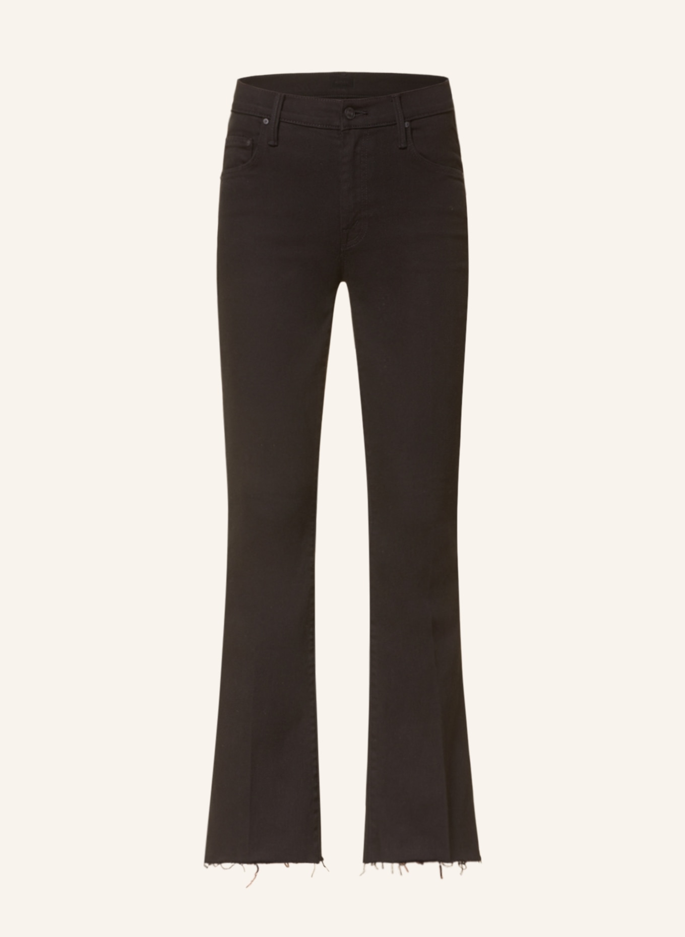 Black top fray jeans