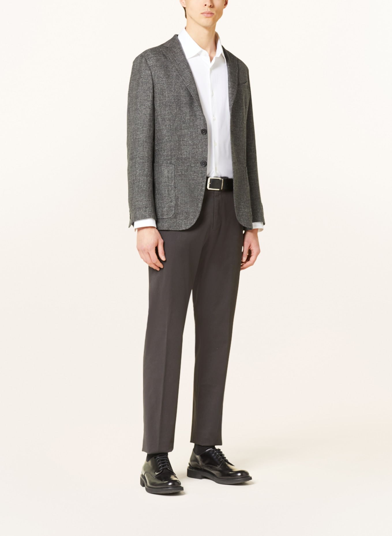 ZEGNA Tailored jacket extra slim fit with linen, Color: DARK GRAY (Image 2)