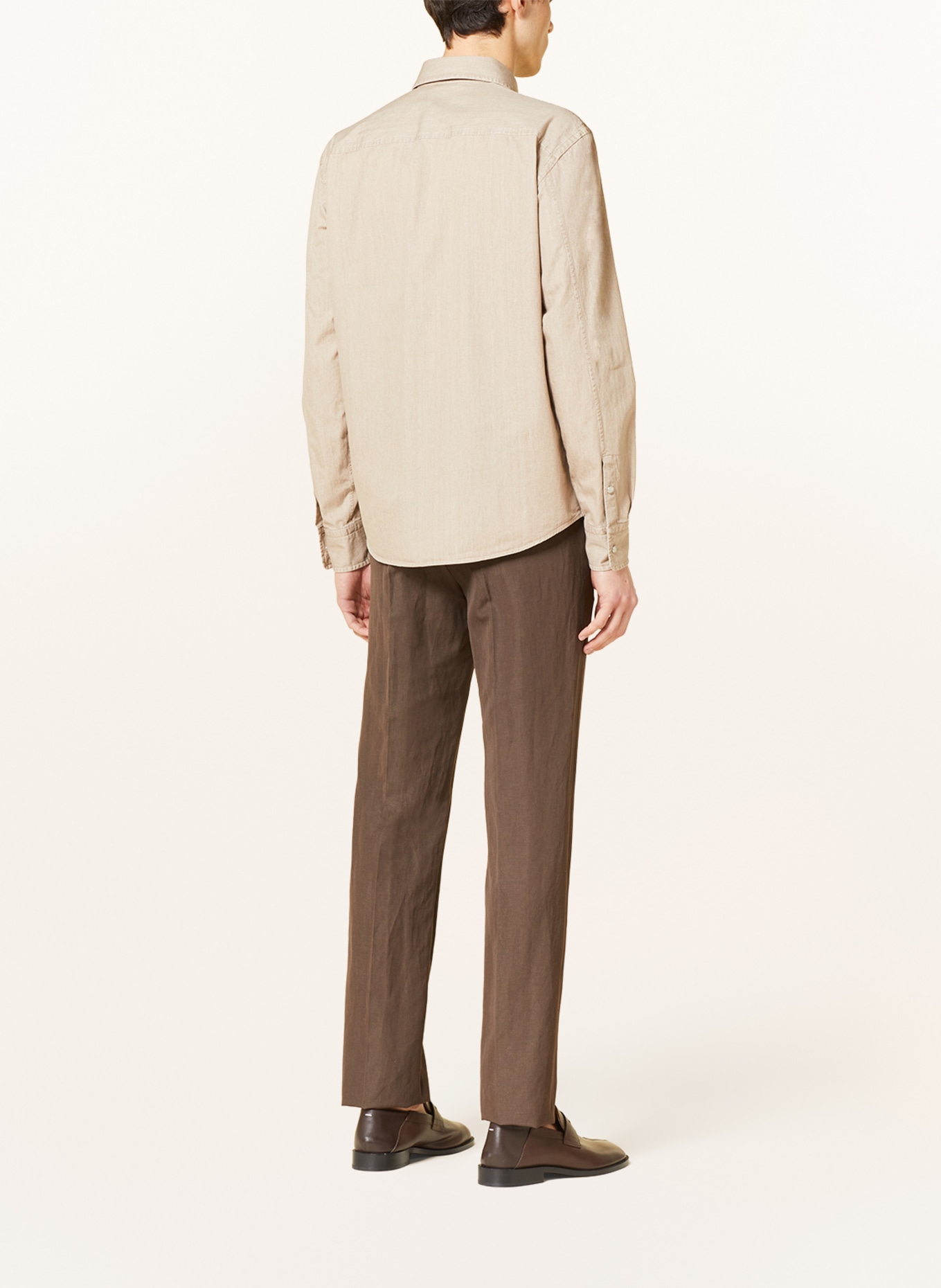 ZEGNA Shirt leisure fit in denim look, Color: CAMEL (Image 3)