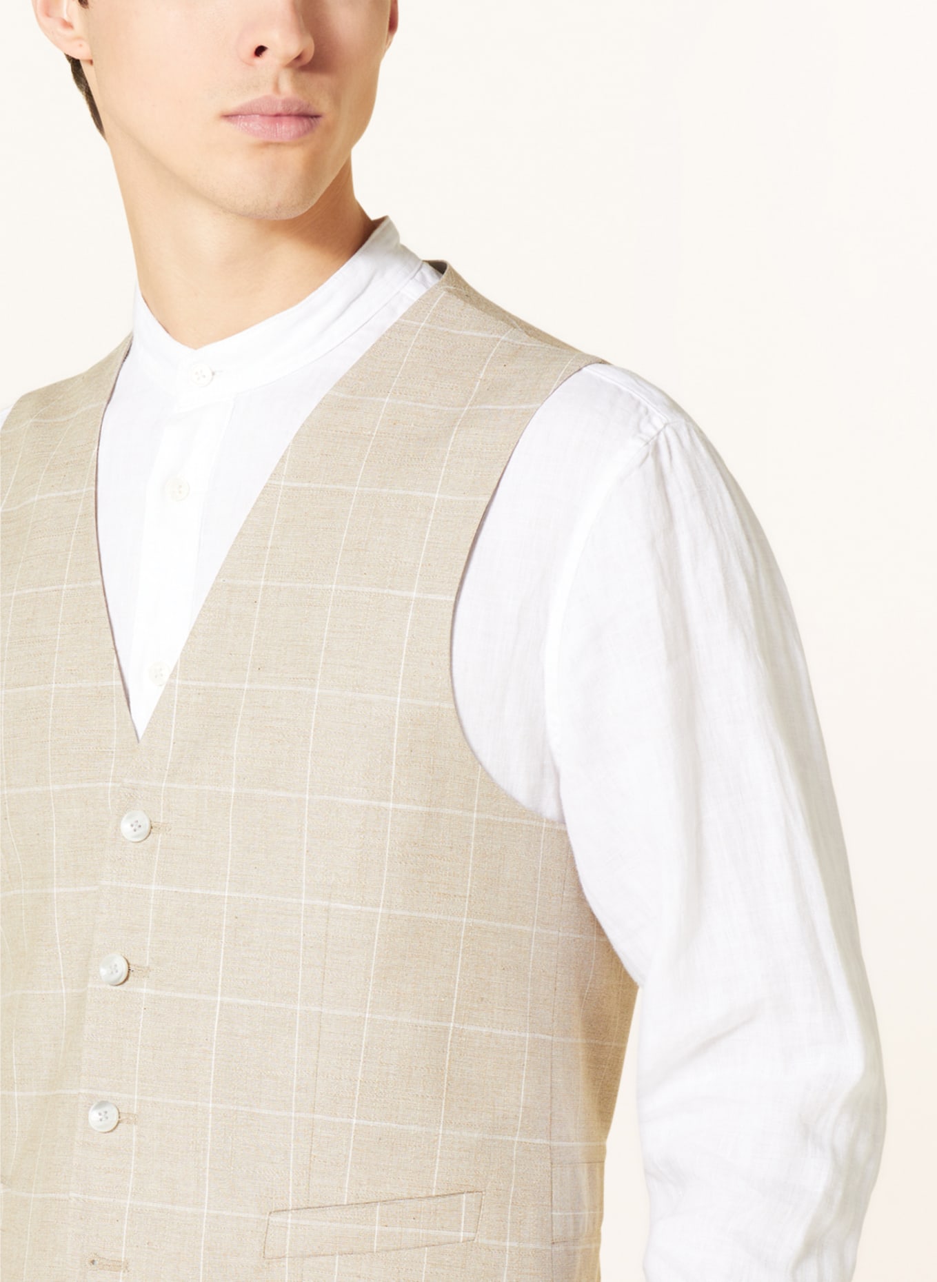 STRELLSON Suit vest GYL2 slim fit, Color: BEIGE (Image 4)