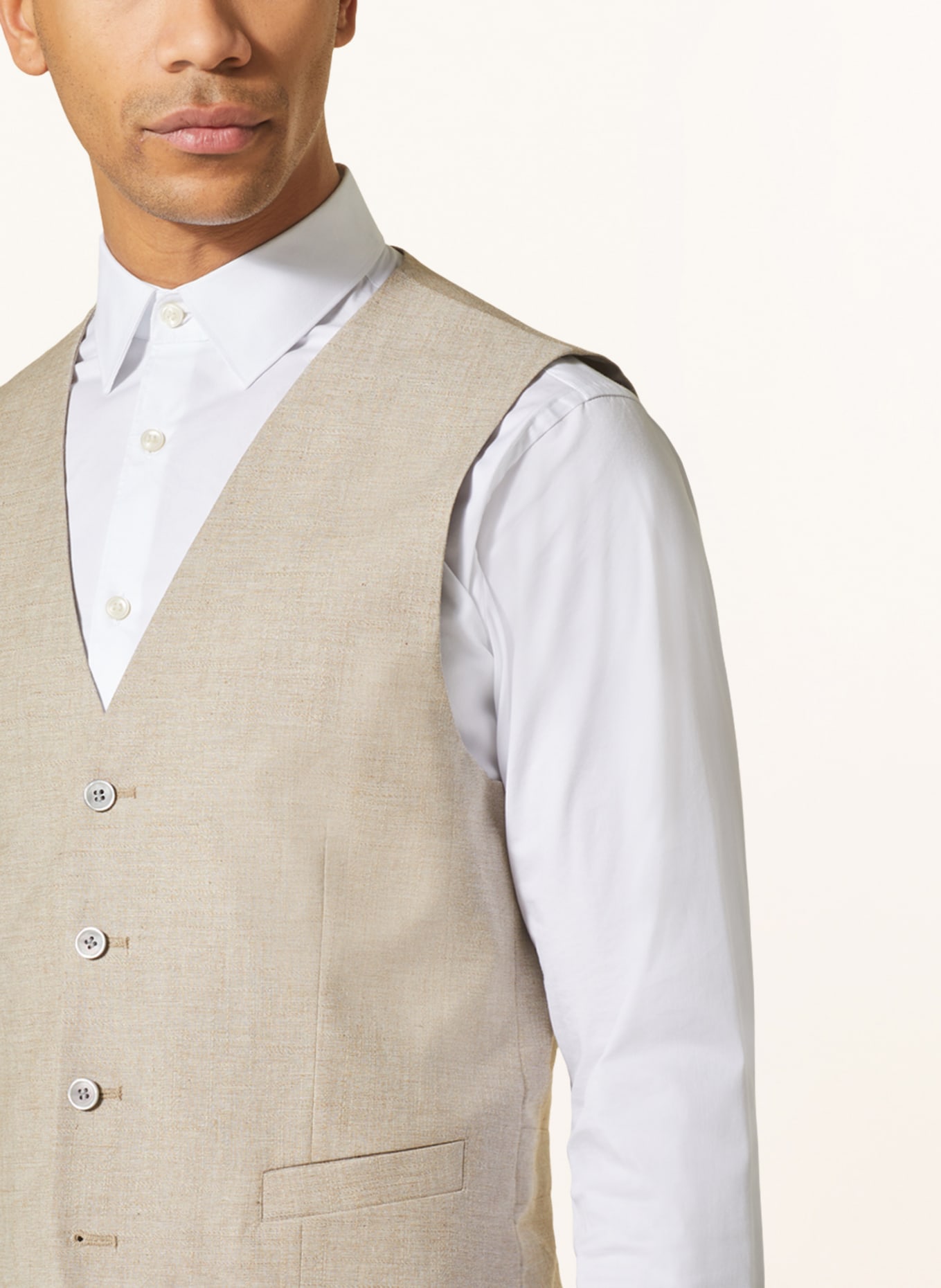 STRELLSON Suit vest GYL extra slim fit, Color: BEIGE (Image 4)