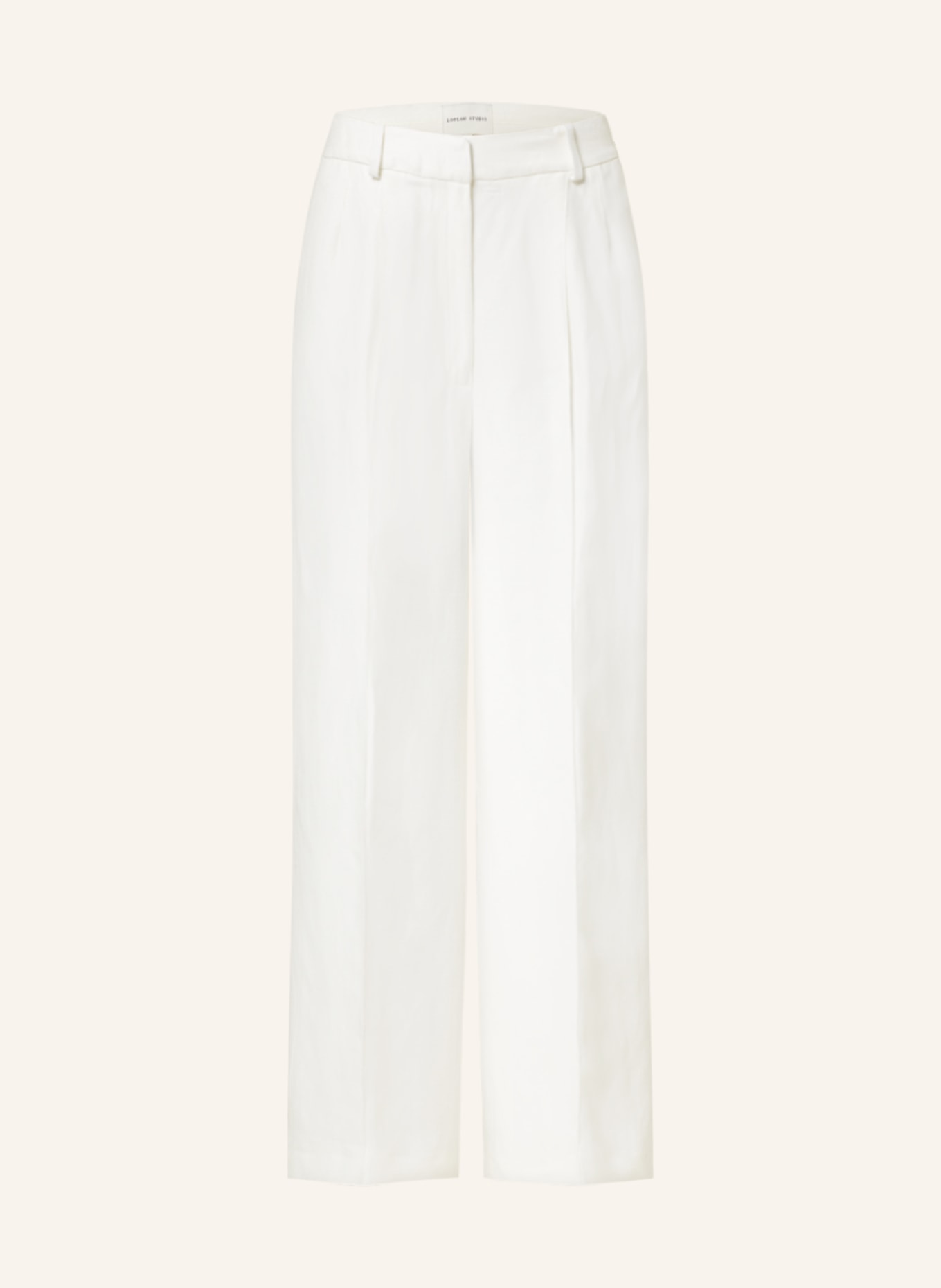 LOULOU STUDIO Wide leg trousers BALSAS, Color: WHITE (Image 1)