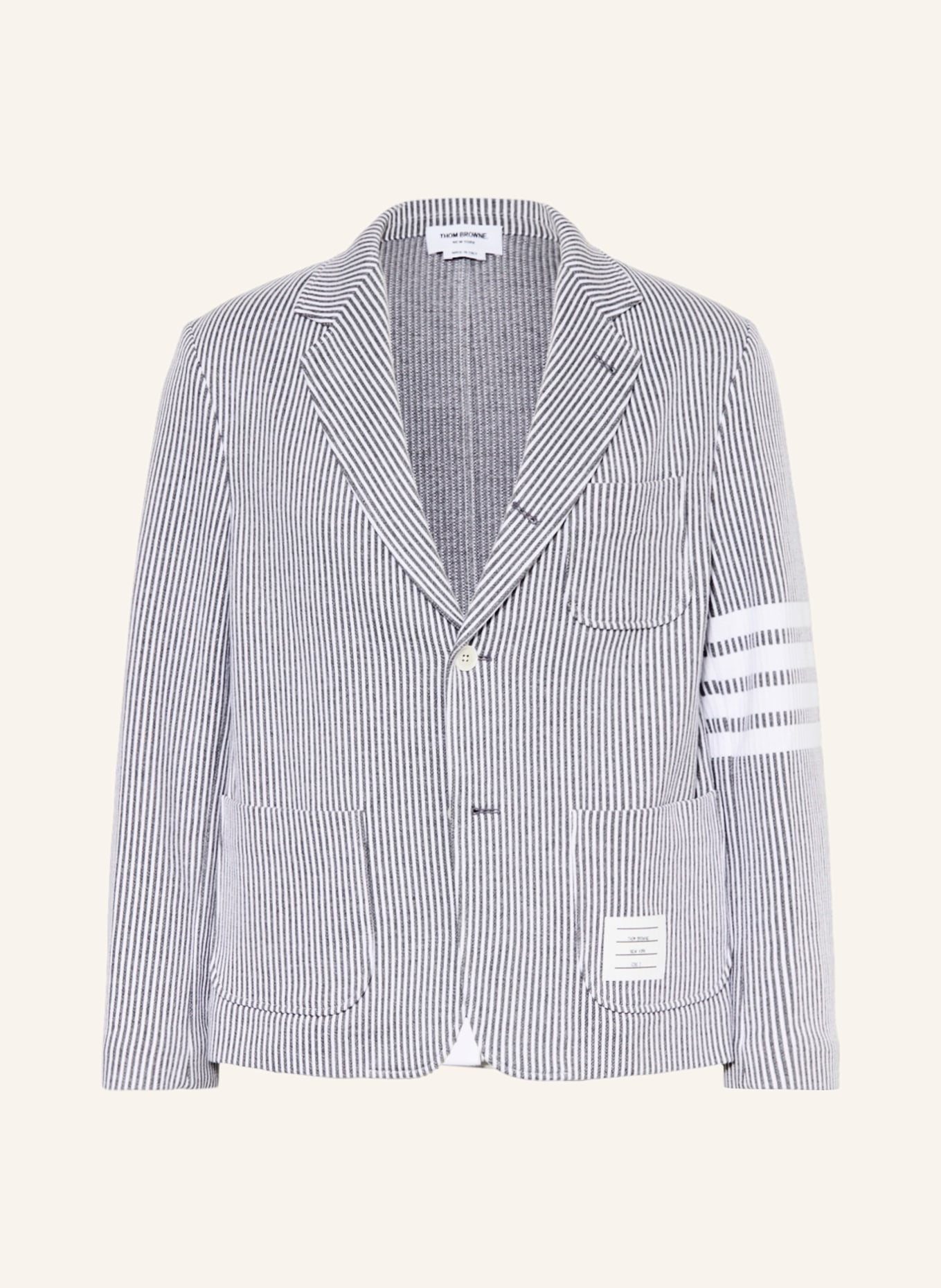 THOM BROWNE. Tailored jacket slim fit, Color: DARK GRAY/ WHITE (Image 1)