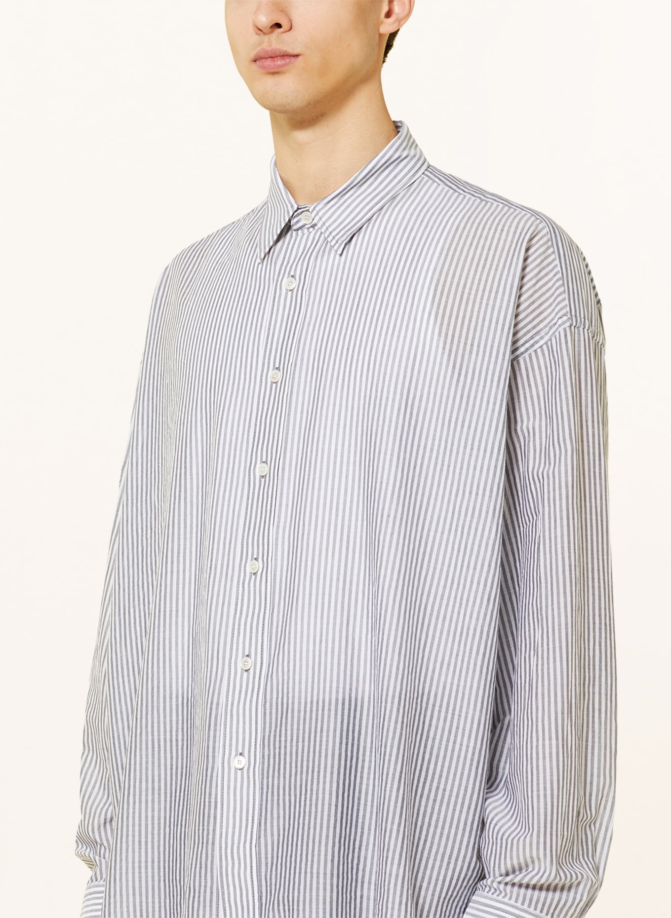 Acne Studios Shirt comfort fit, Color: WHITE/ GRAY (Image 4)