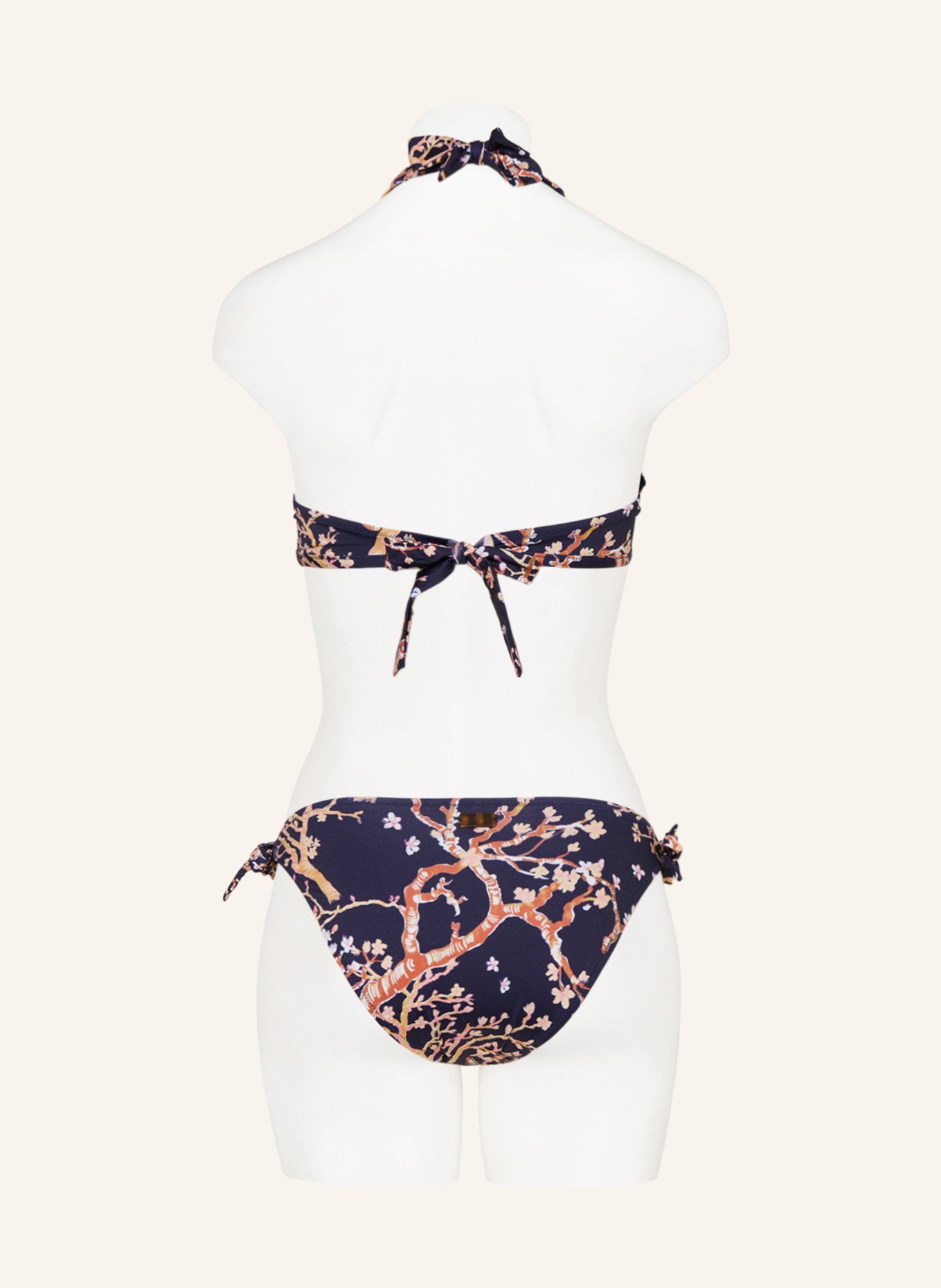 VILEBREQUIN Basic-Bikini-Hose SWEET BLOSSOM FLAMME, Farbe: DUNKELBLAU/ BRAUN (Bild 3)