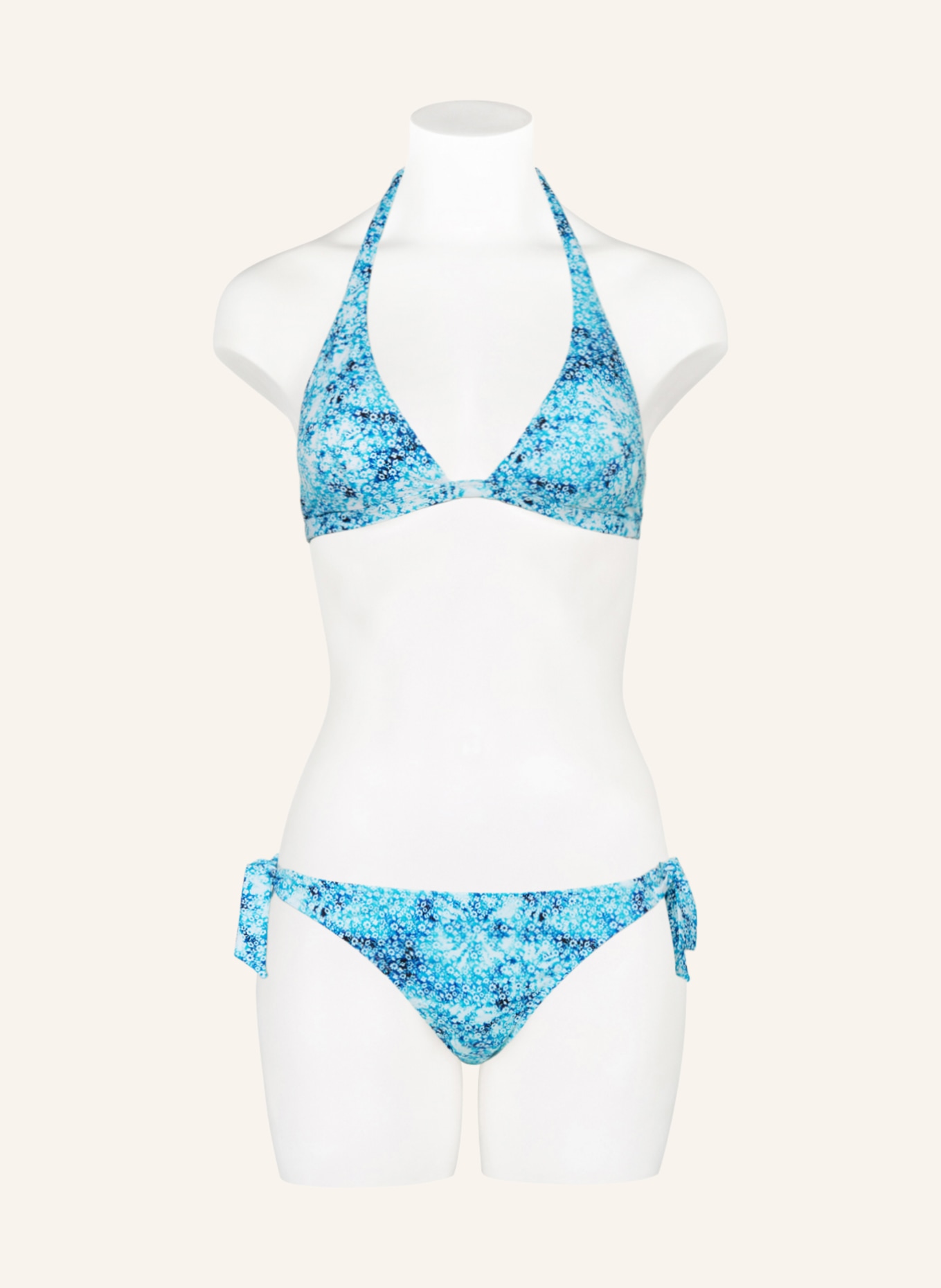 VILEBREQUIN Triangel-Bikini-Hose FLOWERS TIE & DYE, Farbe: BLAU/ TÜRKIS (Bild 2)