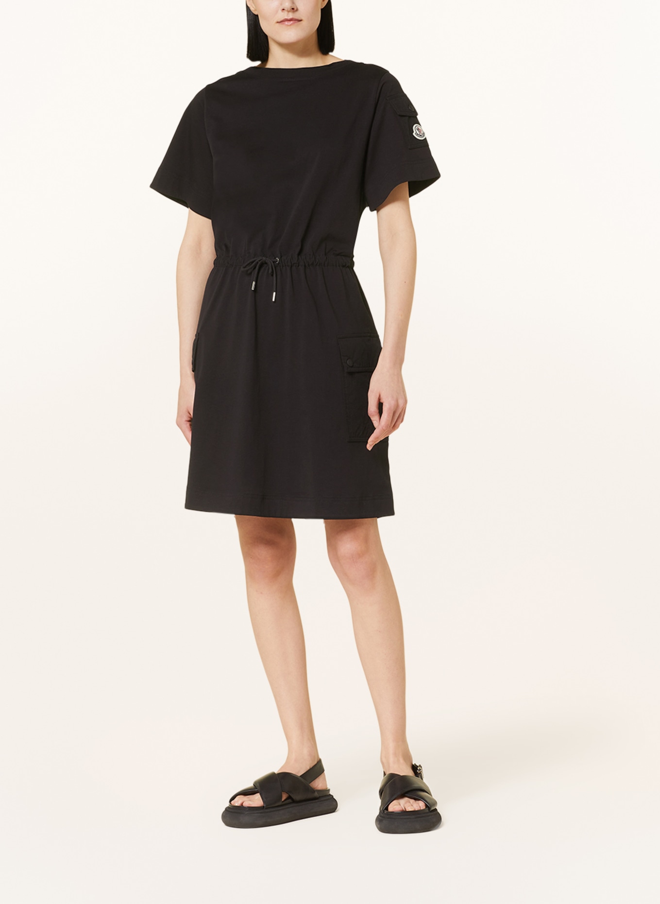 MONCLER Jersey dress VESTITO, Color: BLACK (Image 2)