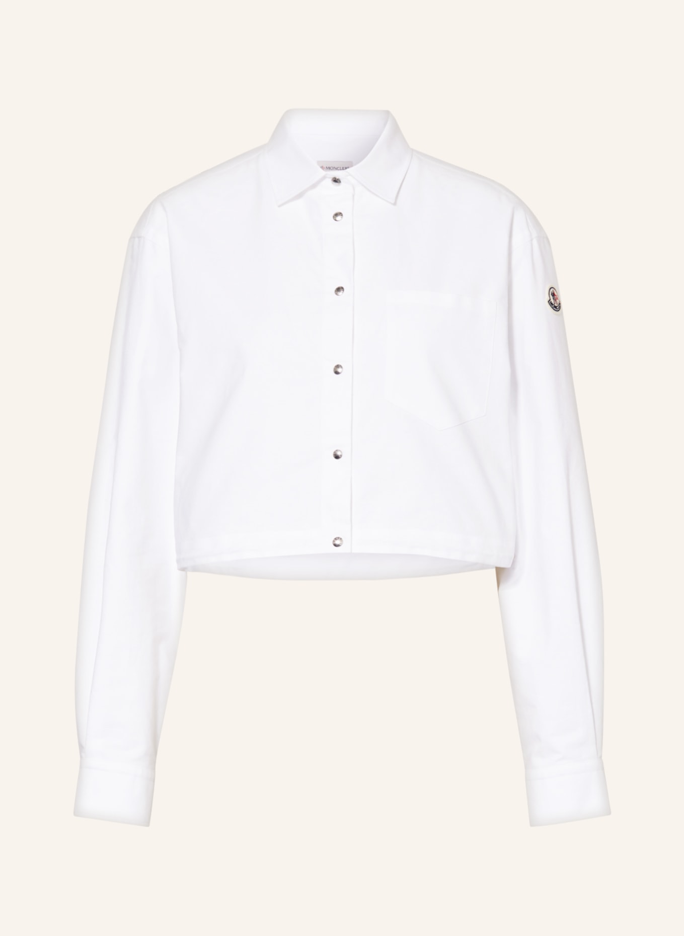 MONCLER Cropped shirt blouse, Color: WHITE (Image 1)