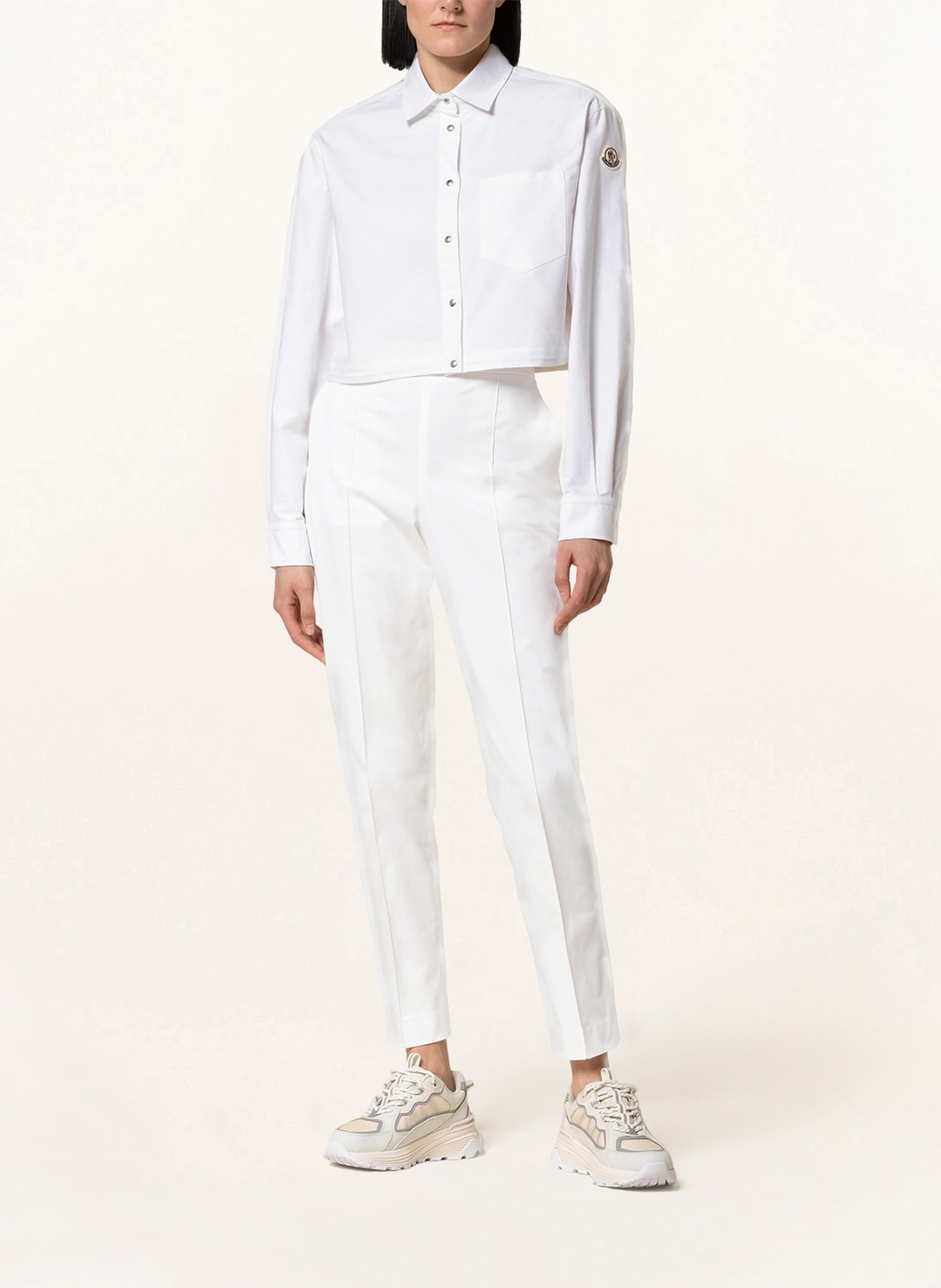 MONCLER Cropped shirt blouse, Color: WHITE (Image 2)