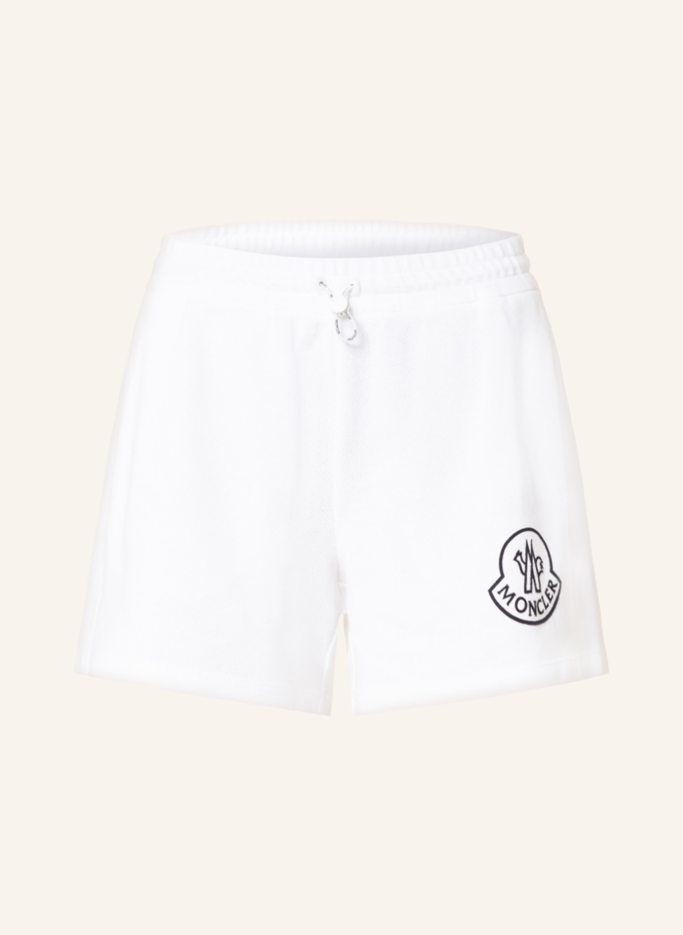 MONCLER Piqué shorts, Color: WHITE (Image 1)