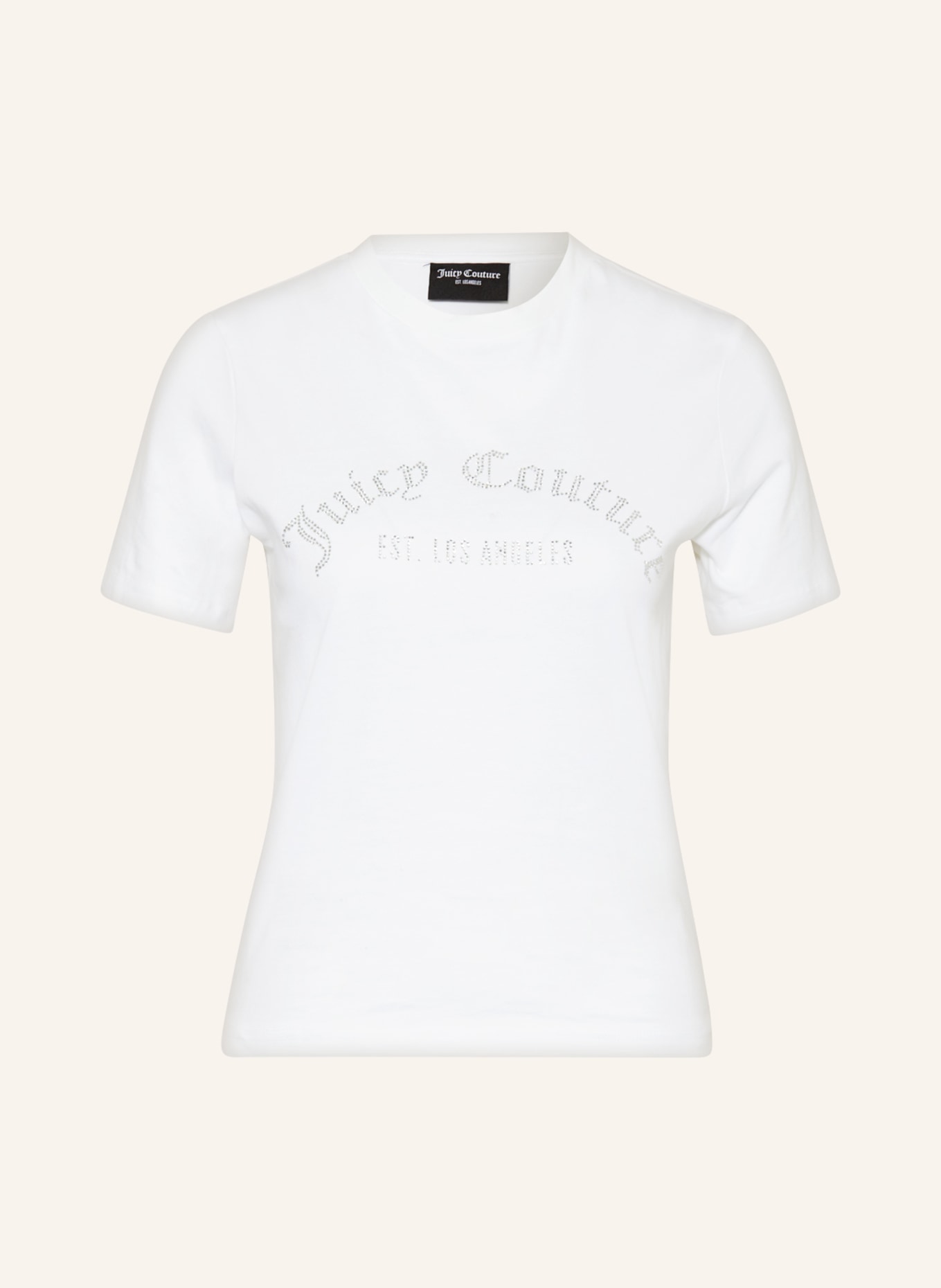 Juicy Couture T-Shirt NOAH mit Schmucksteinen, Farbe: WEISS (Bild 1)