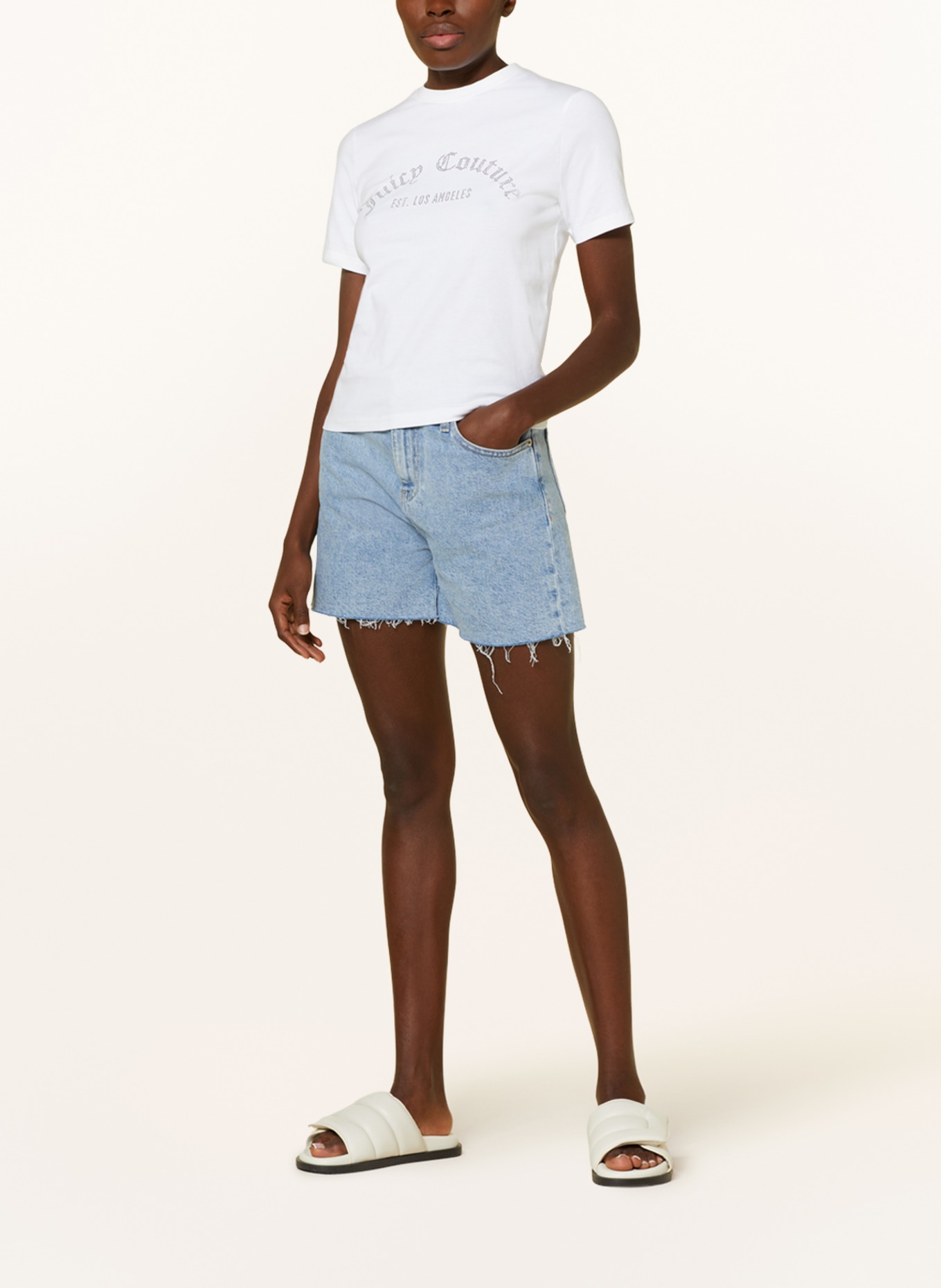 Juicy Couture T-Shirt NOAH mit Schmucksteinen, Farbe: WEISS (Bild 2)