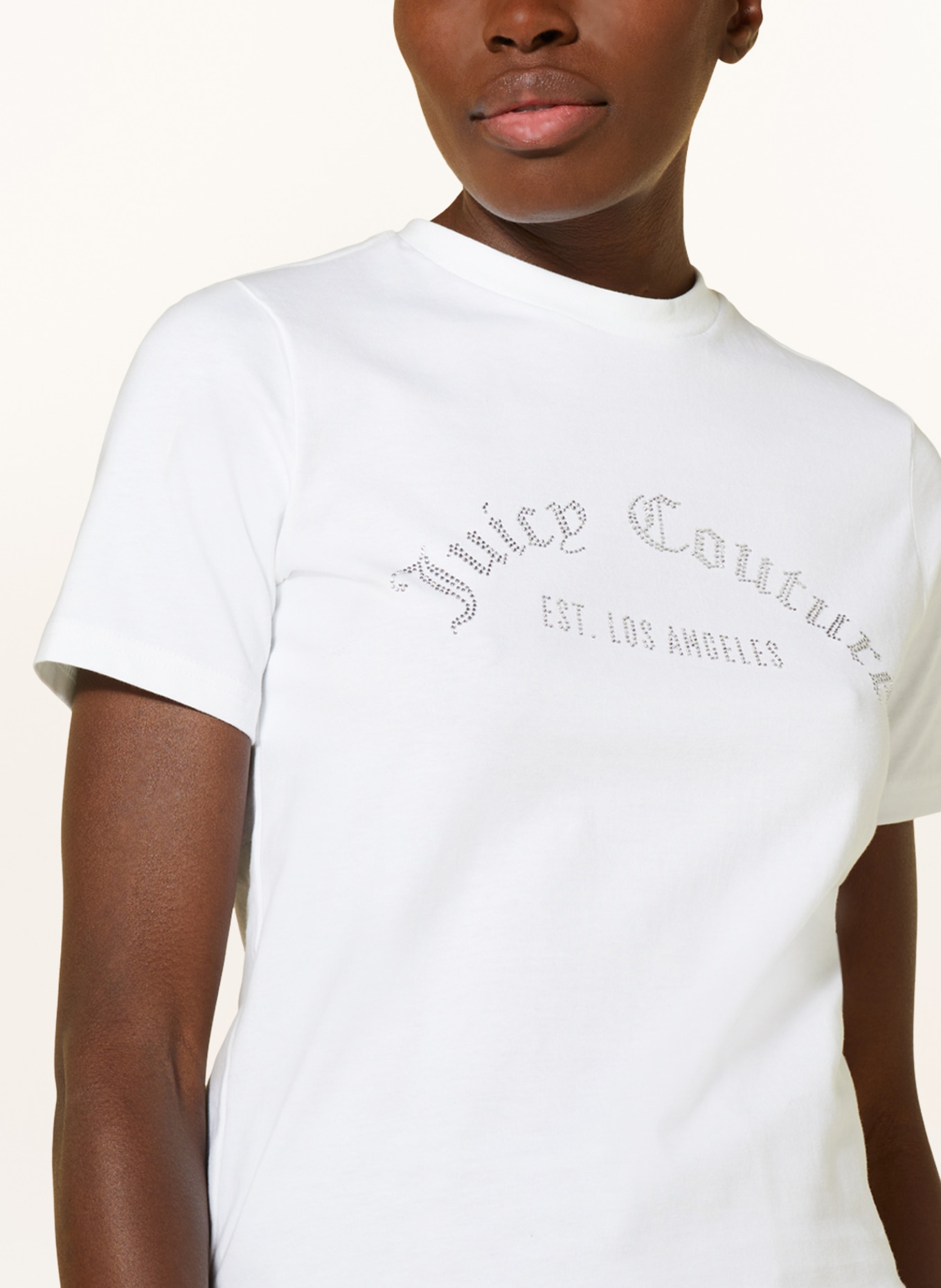 Juicy Couture T-Shirt NOAH mit Schmucksteinen, Farbe: WEISS (Bild 4)