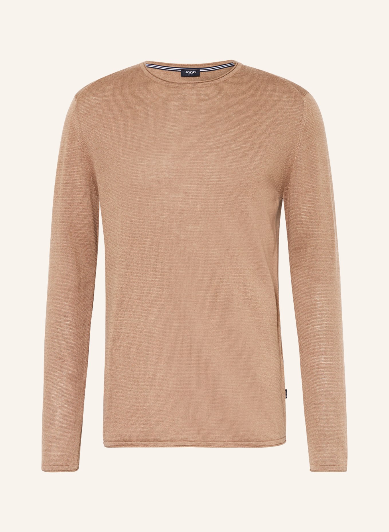 JOOP! JEANS Sweater FIDOS with linen, Color: LIGHT BROWN (Image 1)