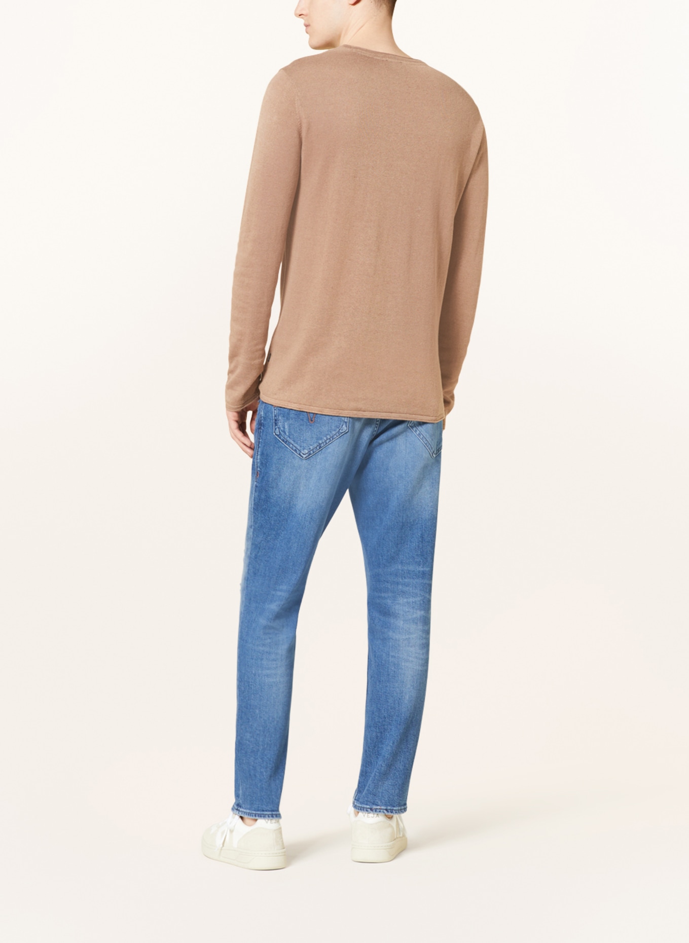 JOOP! JEANS Sweater FIDOS with linen, Color: LIGHT BROWN (Image 3)
