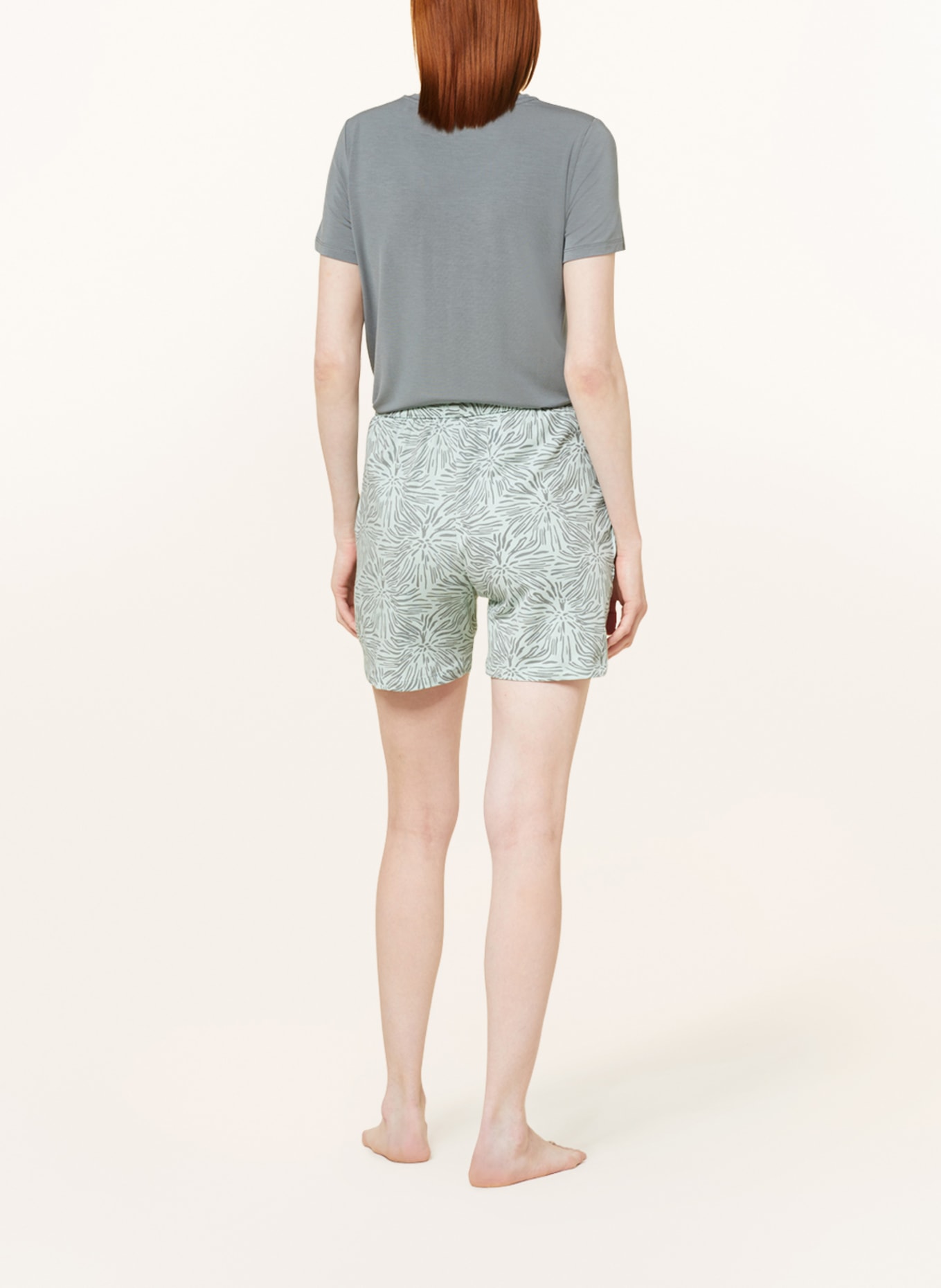 SCHIESSER Pajama shorts MIX+RELAX, Color: LIGHT GREEN/ GRAY (Image 3)
