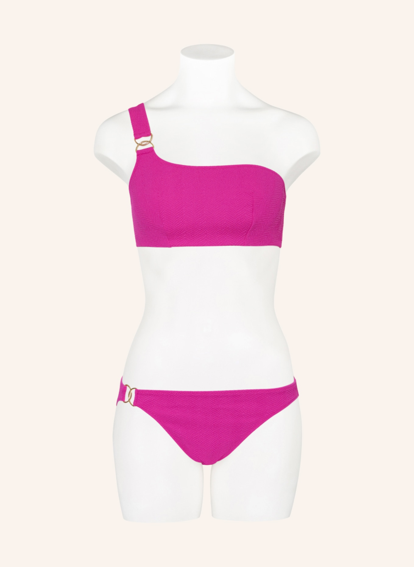 MARIE JO One-shoulder bikini top MAIAO, Color: PINK (Image 2)