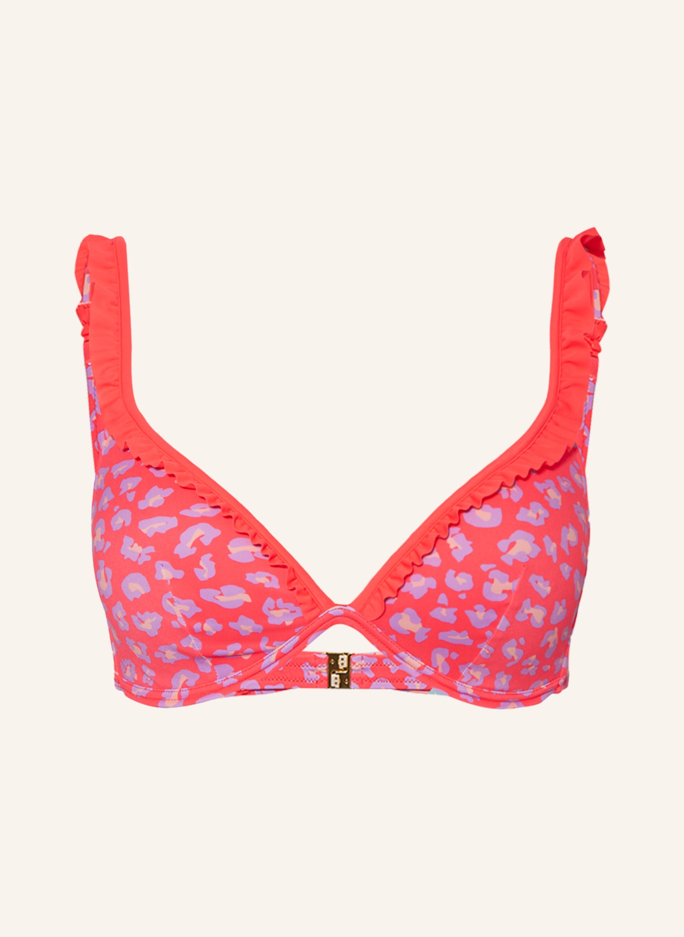 MARIE JO Push-up bikini top LA GOMERA, Color: NEON PINK/ LIGHT PURPLE (Image 1)