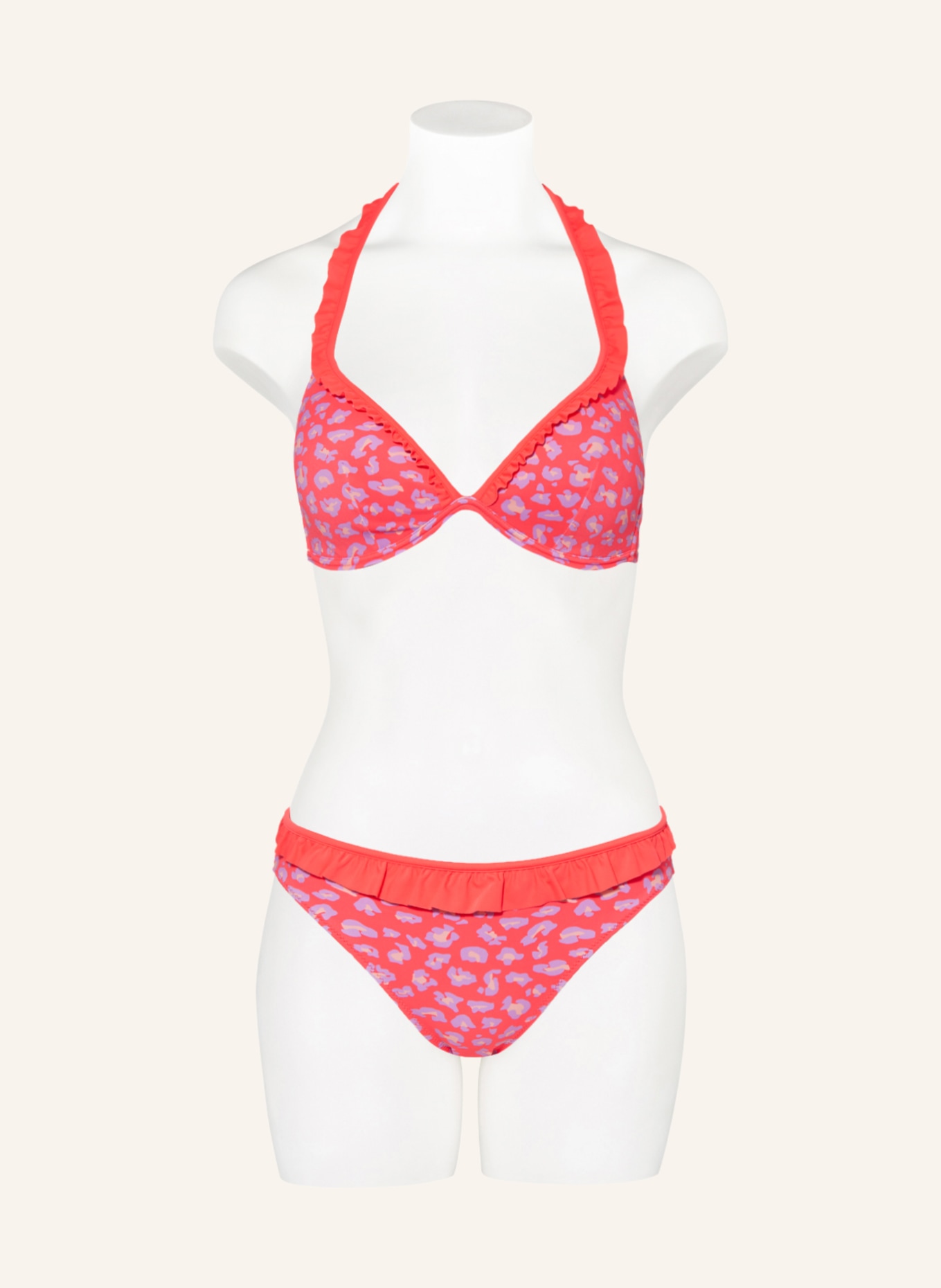 MARIE JO Push-up-Bikini-Top LA GOMERA, Farbe: NEONPINK/ HELLLILA (Bild 4)