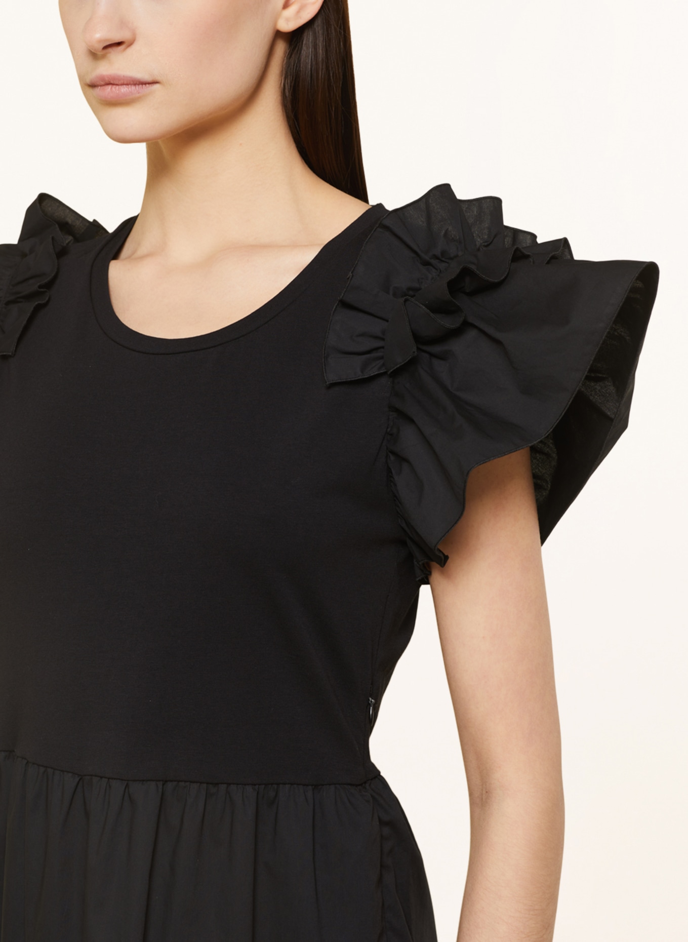 LIU JO Dress in mixed materials, Color: BLACK (Image 4)