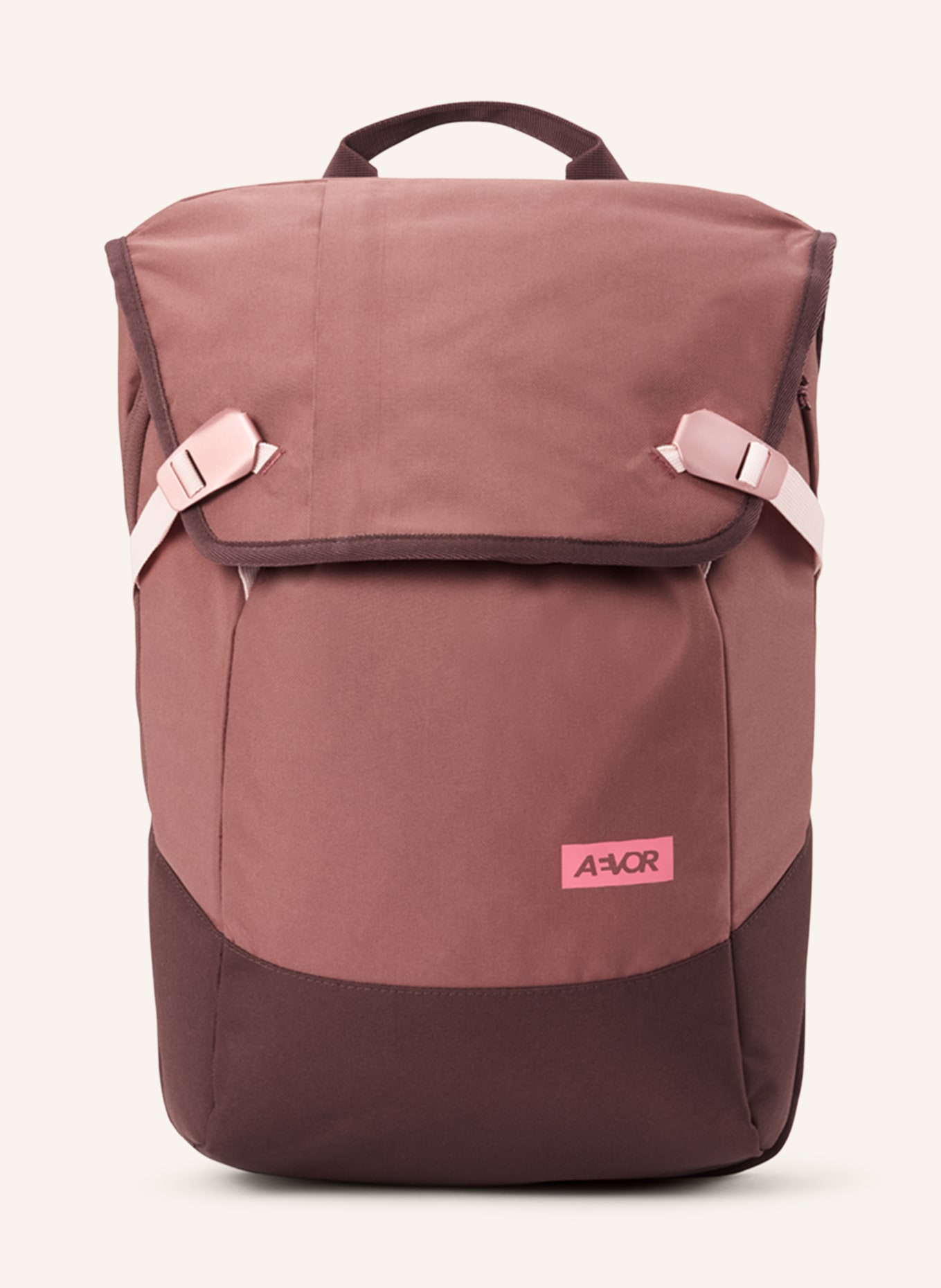 AEVOR Backpack DAYPACK PROOF 18 l with laptop compartment, Color: DUSKY PINK/ DARK BROWN (Image 1)