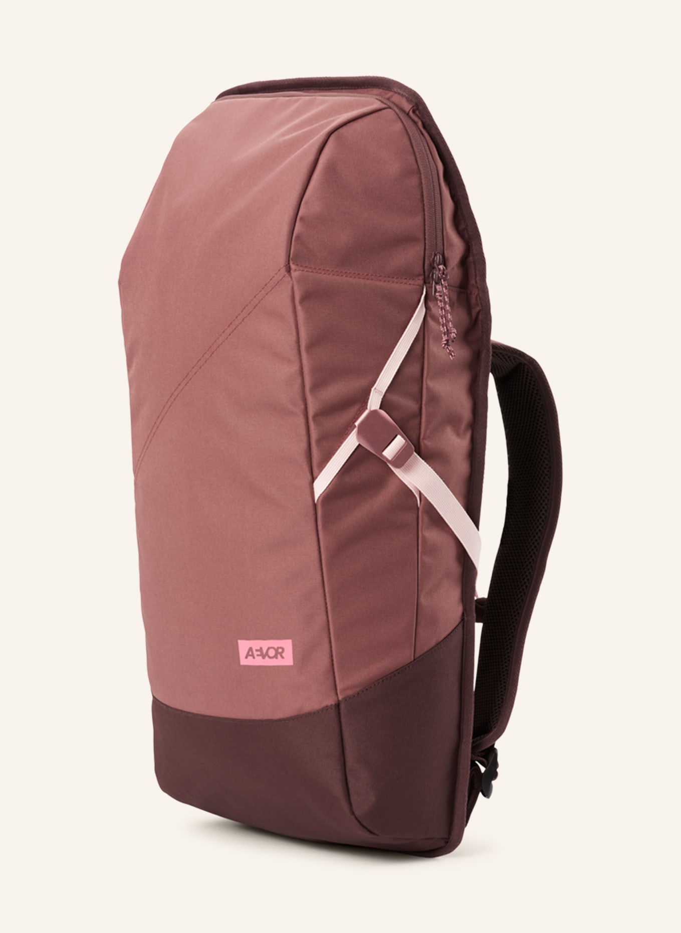 AEVOR Backpack DAYPACK PROOF 18 l with laptop compartment, Color: DUSKY PINK/ DARK BROWN (Image 4)