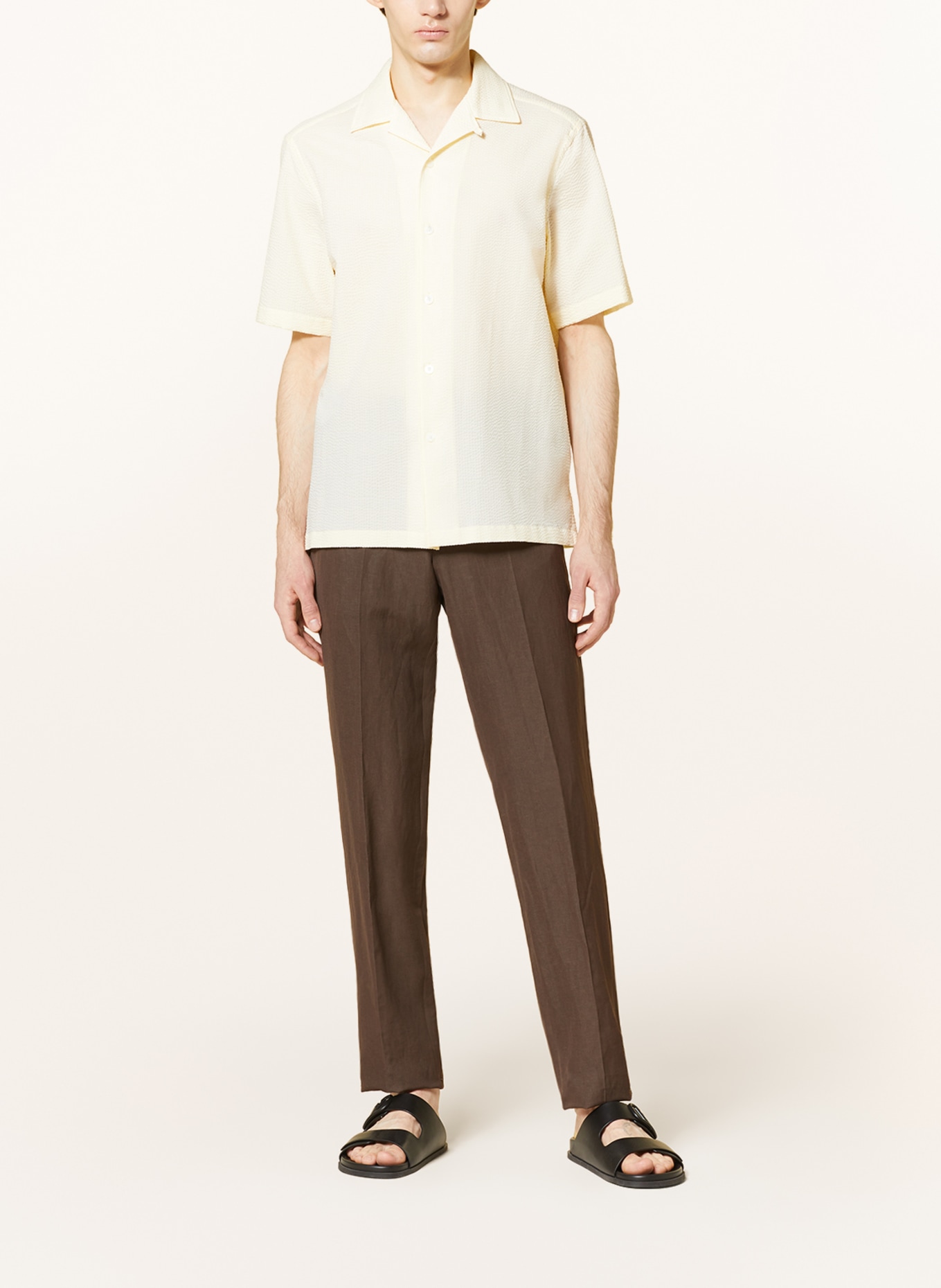 ZEGNA Koszula z klapami comfort fit, Kolor: JASNOŻÓŁTY (Obrazek 2)