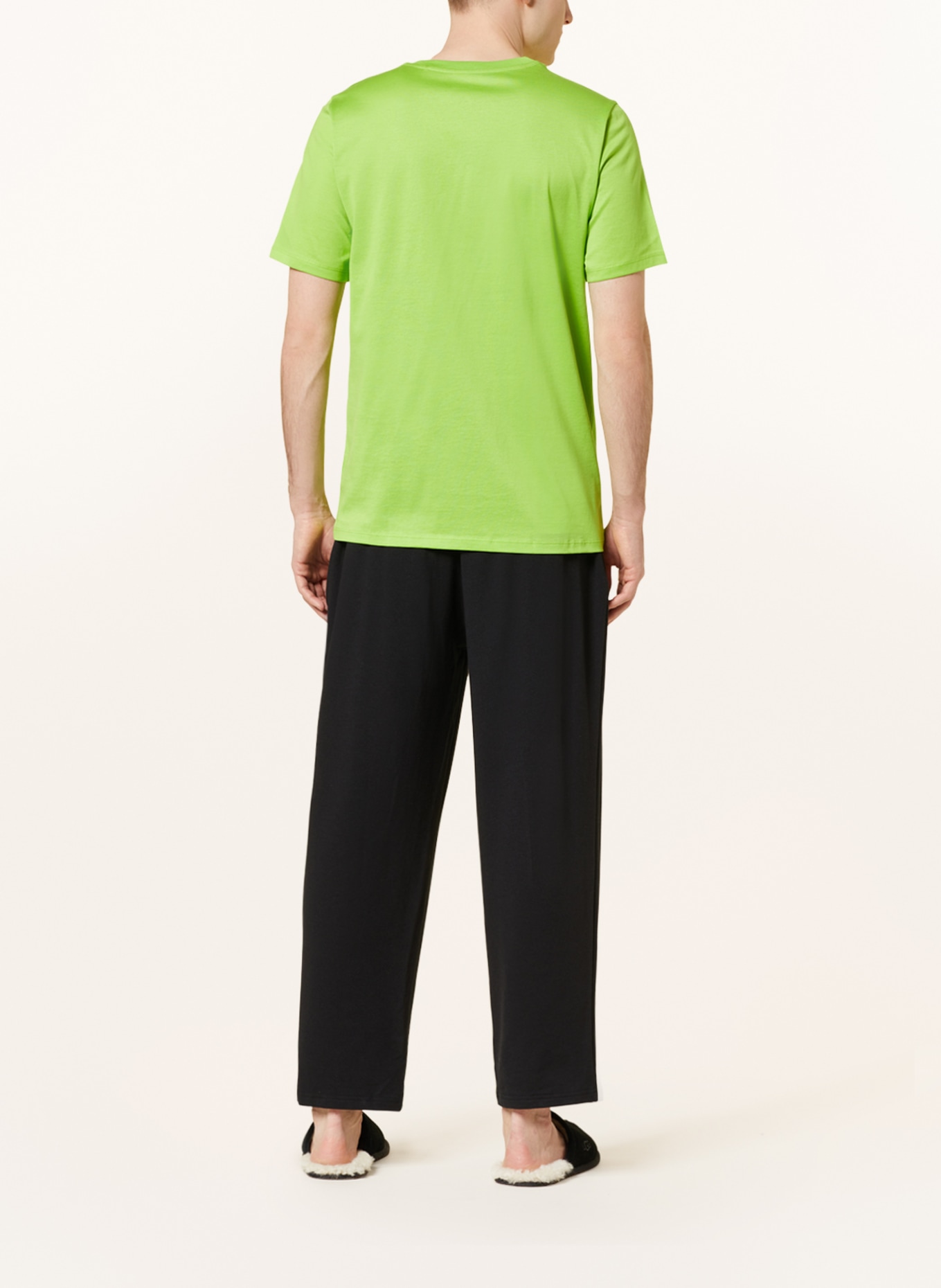 SCHIESSER Pajama shirt MIX+RELAX, Color: NEON GREEN (Image 3)