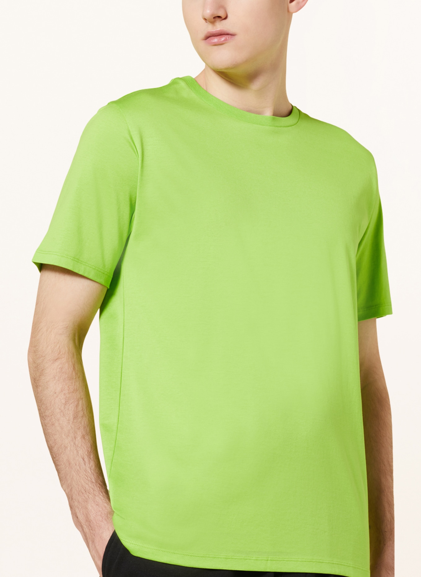 SCHIESSER Pajama shirt MIX+RELAX, Color: NEON GREEN (Image 4)