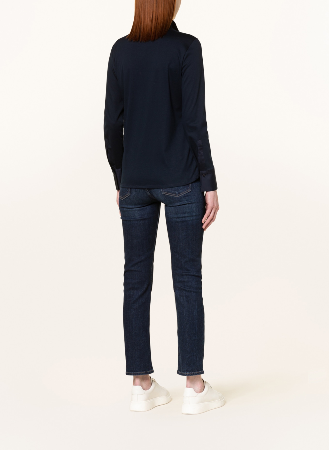 ETERNA Jersey blouse, Color: DARK BLUE (Image 3)