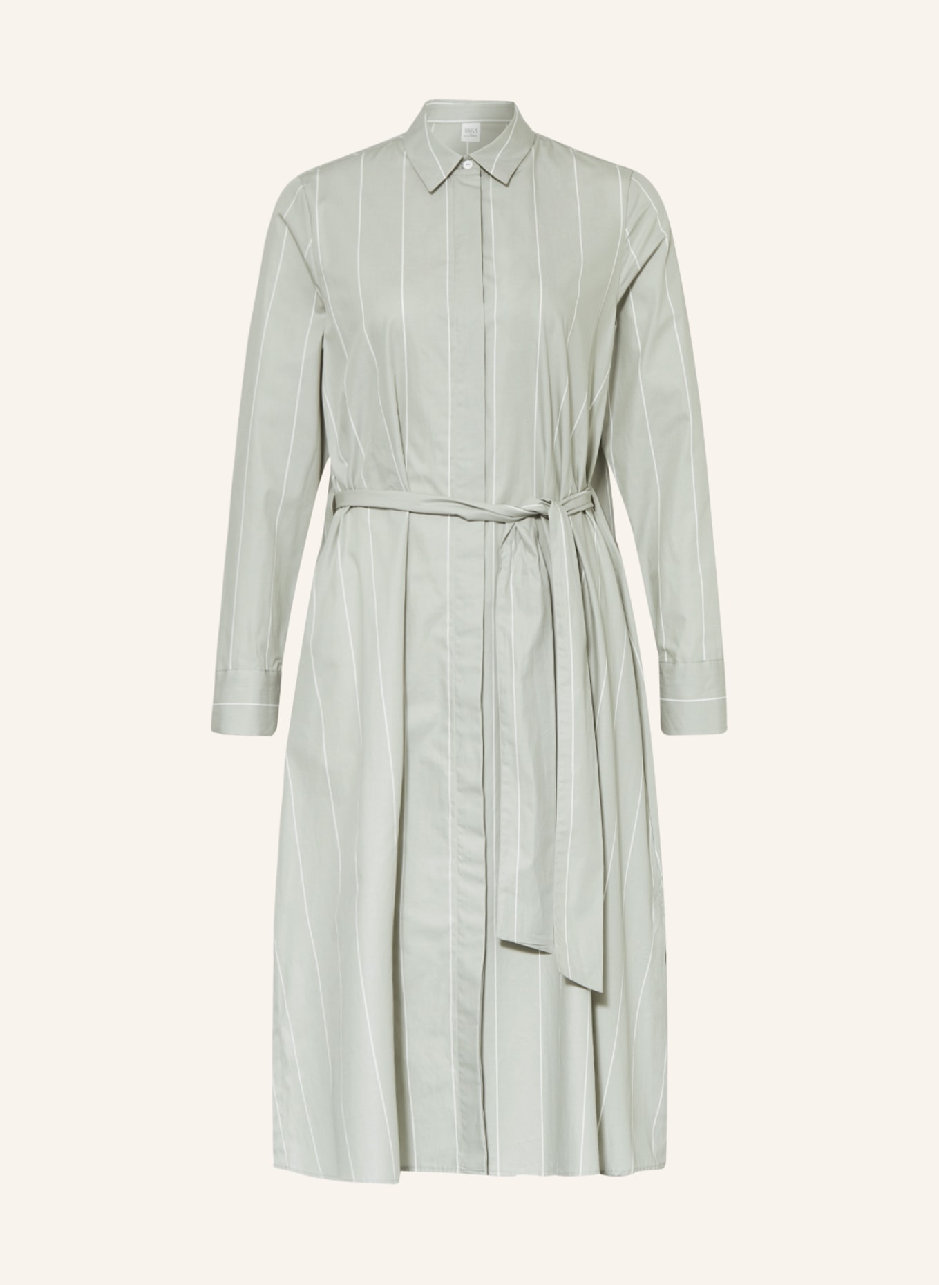 ETERNA 1863 Shirt dress, Color: KHAKI/ WHITE (Image 1)