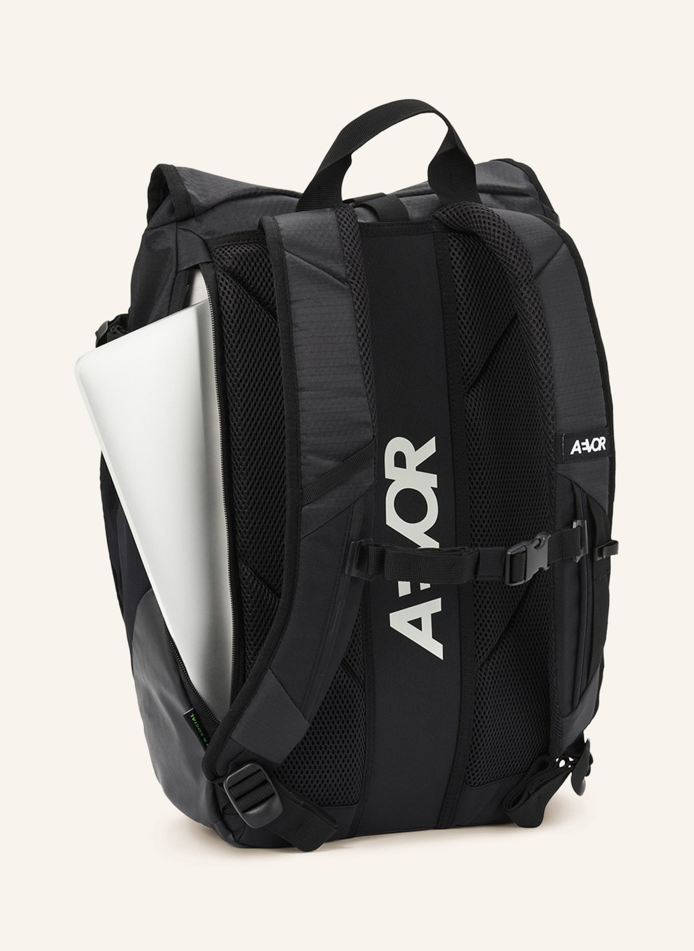 AEVOR Plecak ROLL PACK 20 l z kieszenią na laptop, Kolor: CZARNY (Obrazek 3)