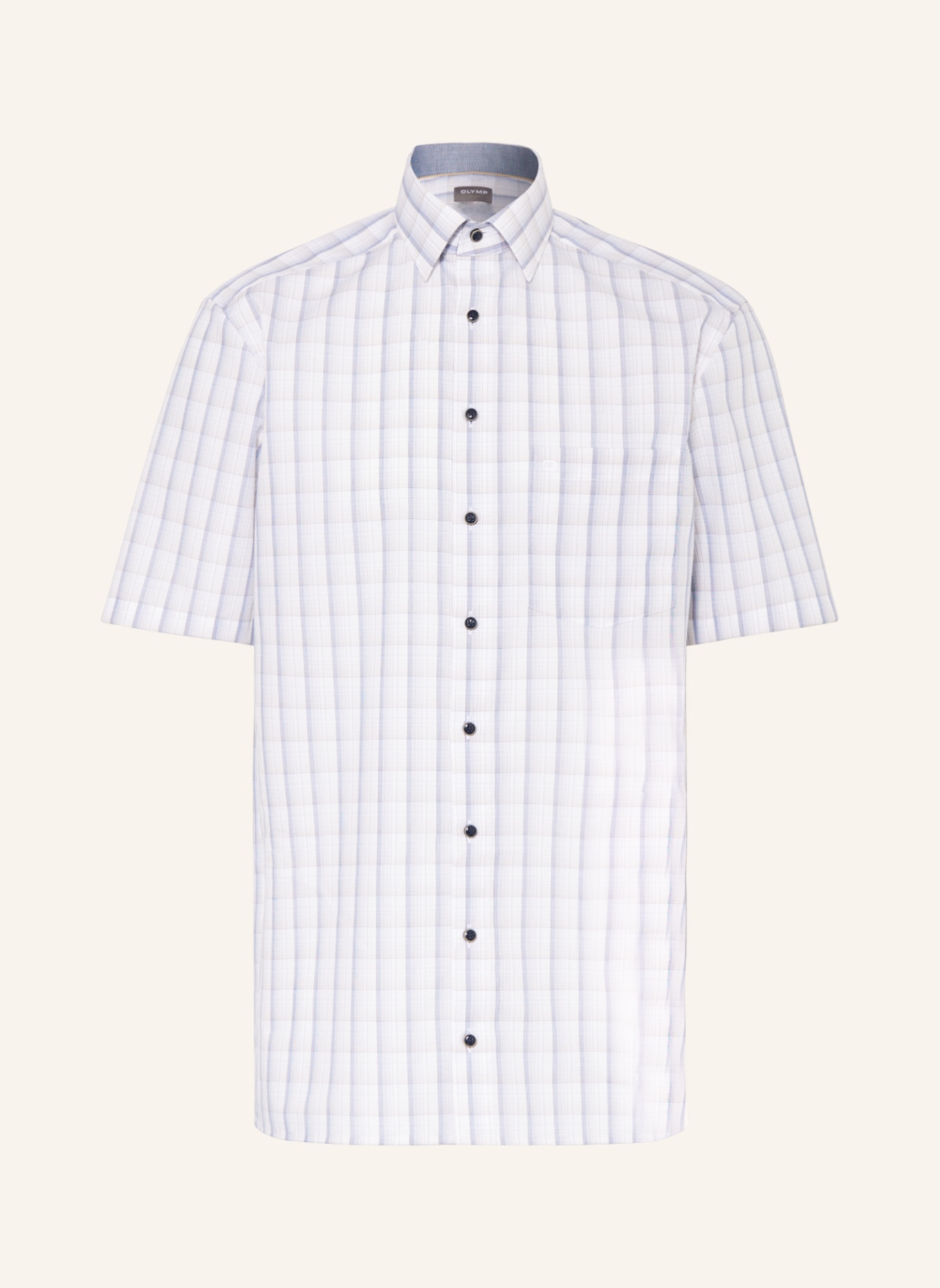 OLYMP Košile s krátkým rukávem Luxor Comfort Fit, Barva: REŽNÁ/ MODRÁ (Obrázek 1)